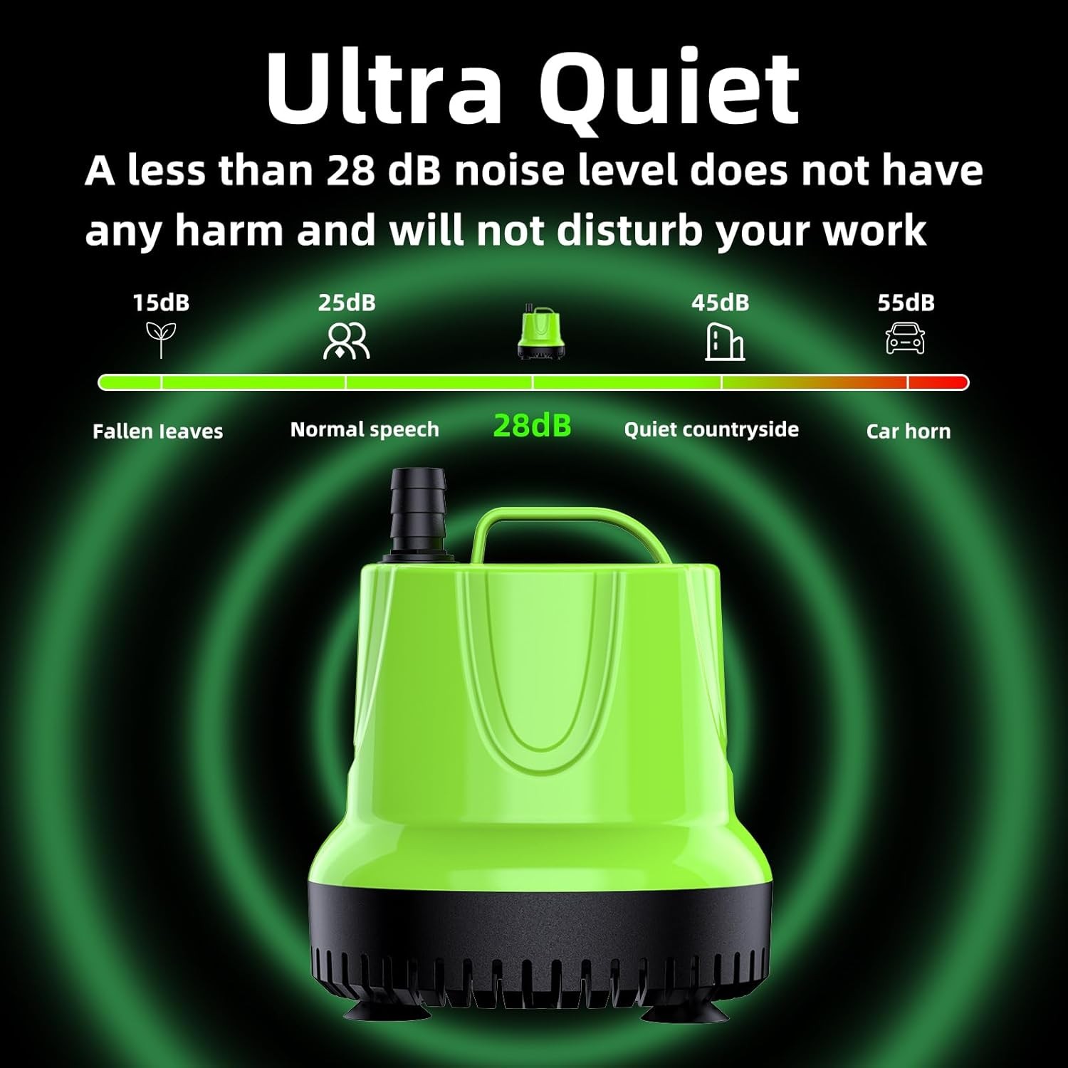 Submersible Water Pump for Pond Aquarium Hydroponics Fish Tank Fountain