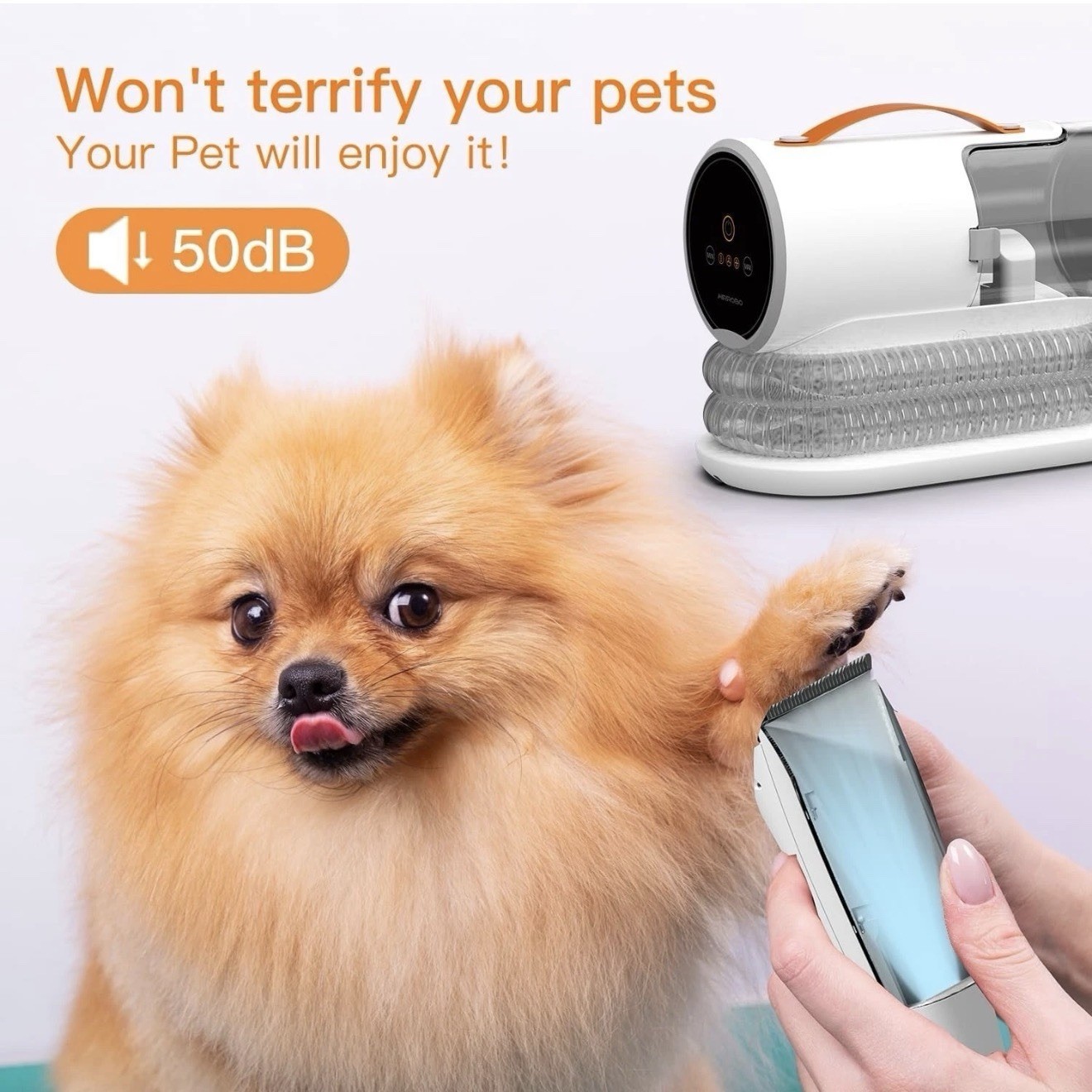 Pet Grooming Vacuum Kit PG100 Pet Hair Trimmer Clipper Large Capacity 12000Pa