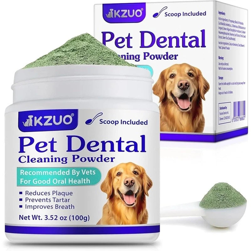 Dental Cleaning Powder Dogs Cats Fresh Breath Tartar Control Oral Care EXP 11/28
