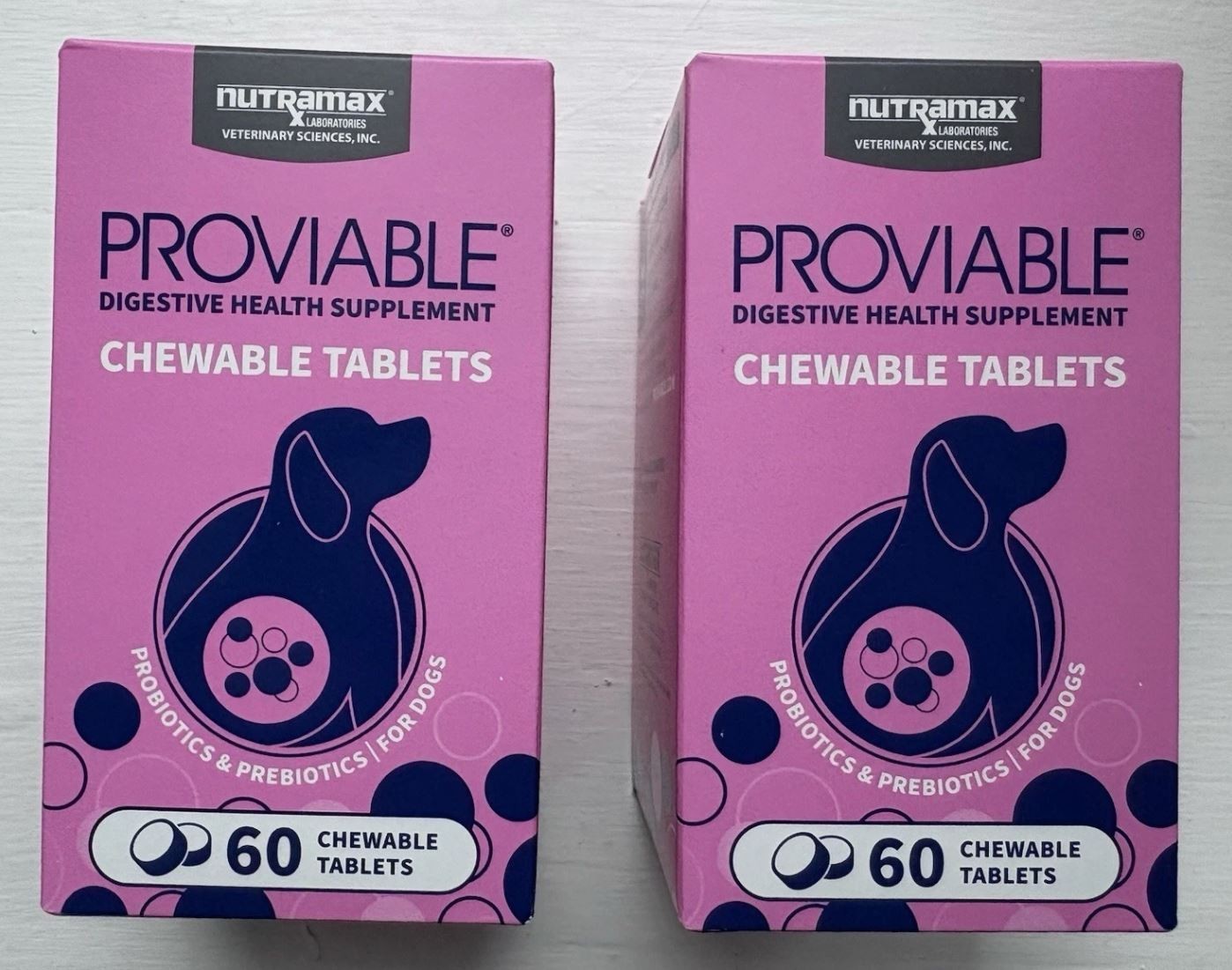 Proviable-DC Digestive Supplement for Dogs 60 Chewable Tabs x 2 BOXES (120 Tabs)