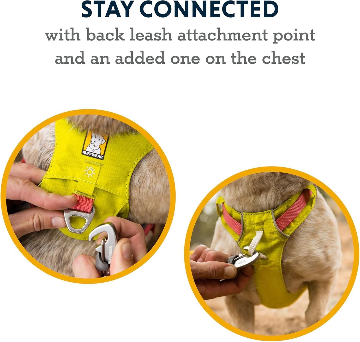 Medium Hi & Light Dog Harness Basalt Gray Polyester Escape-Proof Secure Fit