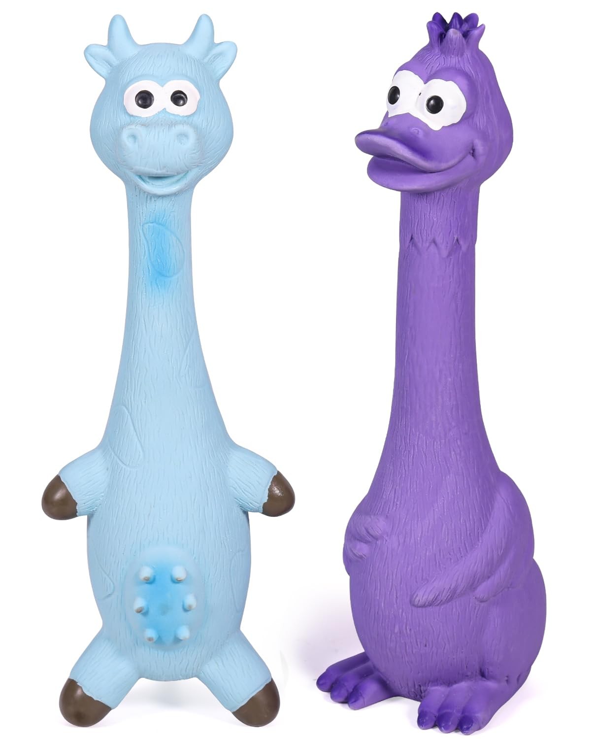 SCHITEC Squeaky Dog Toys, 2 Pack Squawking Latex Toy with Interactive Squeake…