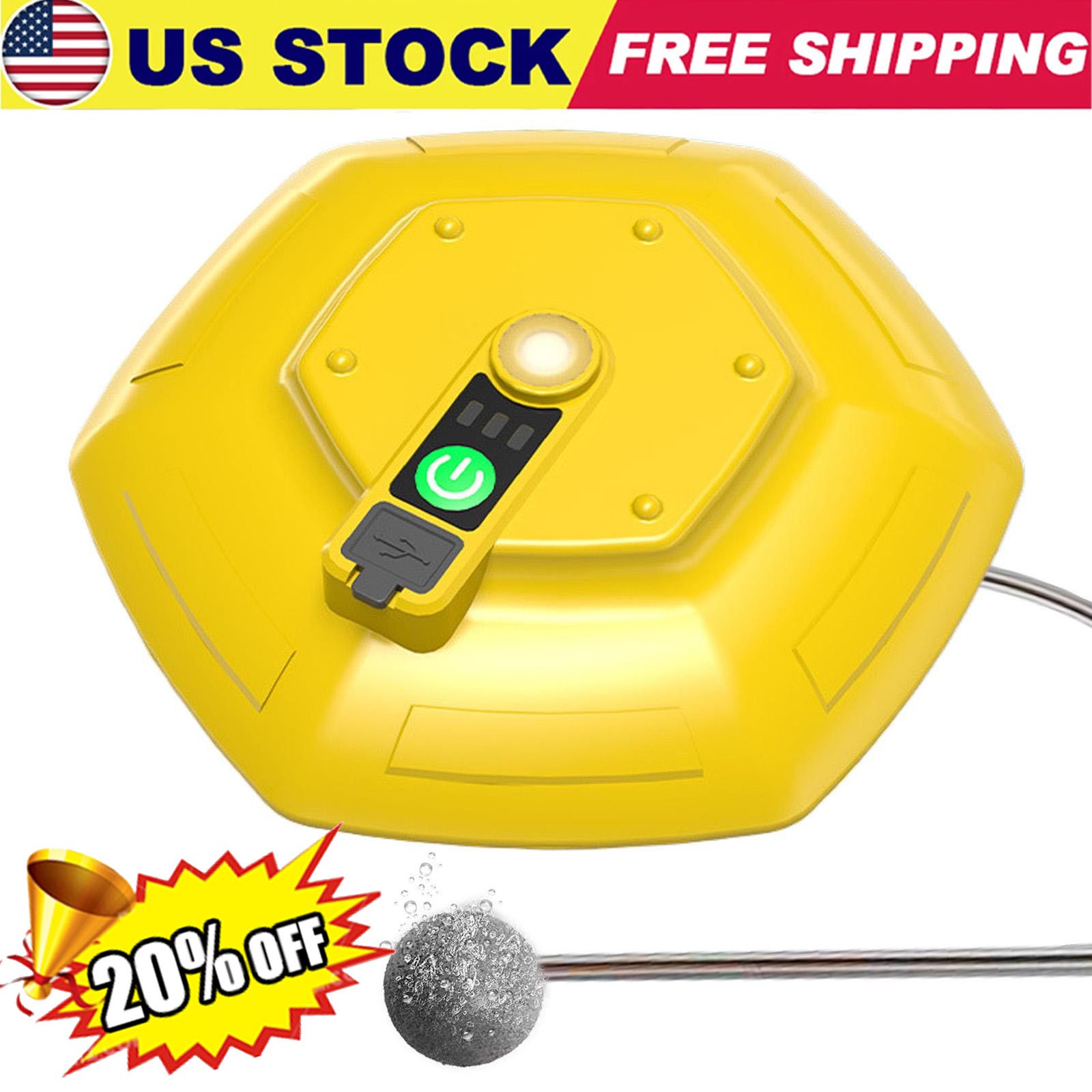 Floating & Rechargeable Bait Bucket Aerator,Portable Aerator For Fishing 3-Mode