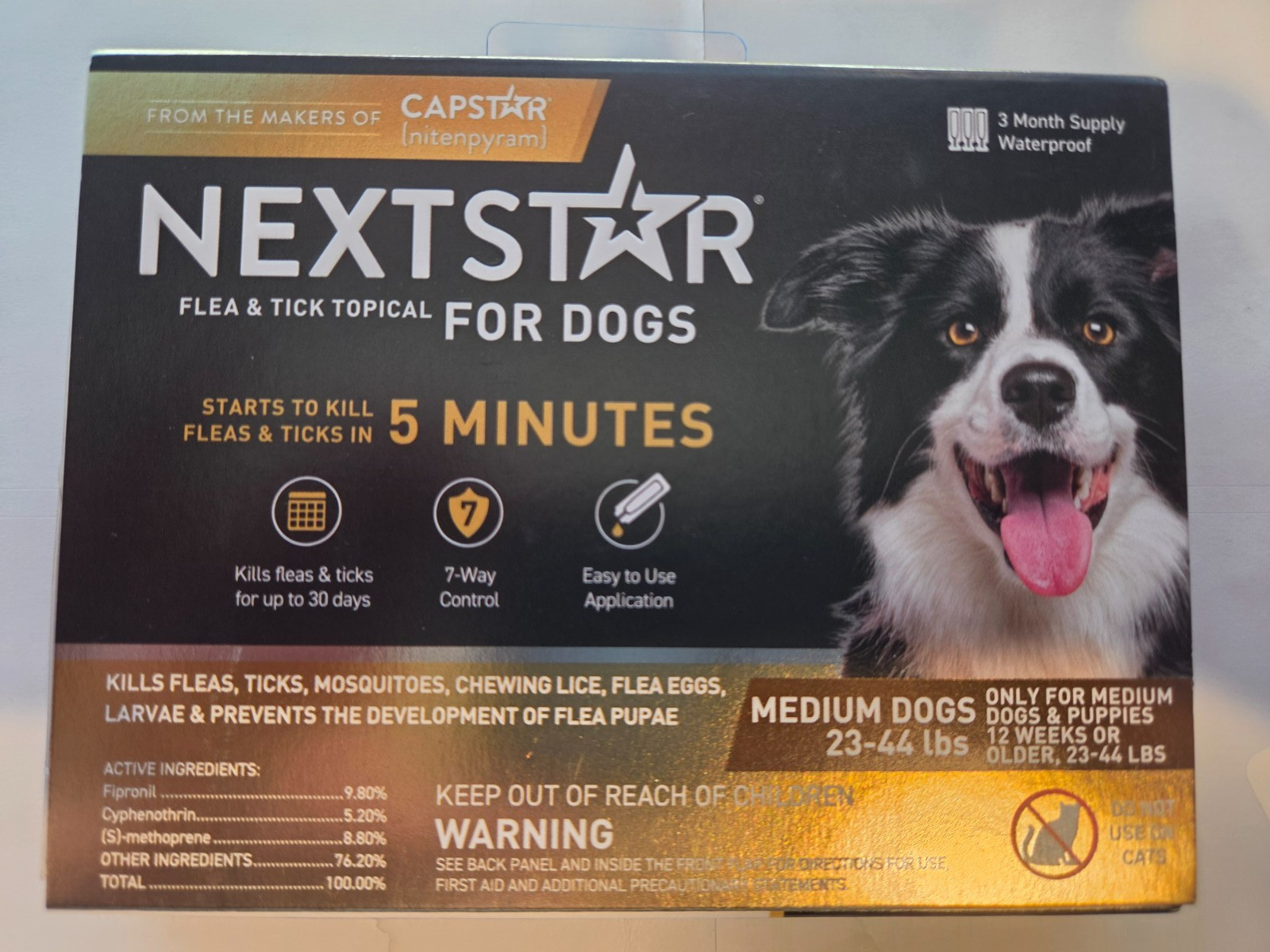 NextStar Flea & Tick Topical Treatment for Dogs Medium Dogs 23-44 lbs. 3 Doses