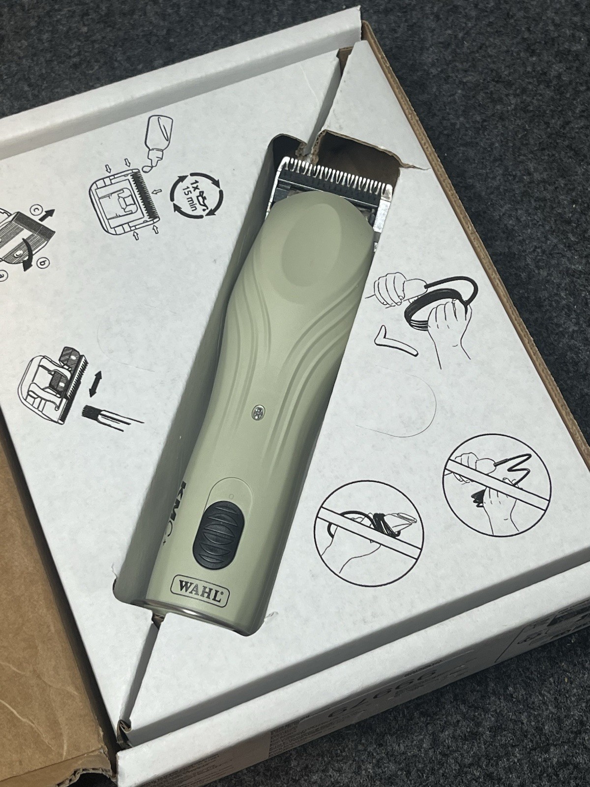 Wahl KMC+ Cordless Pet Clipper #10 Blade Tested Open Box Grooming
