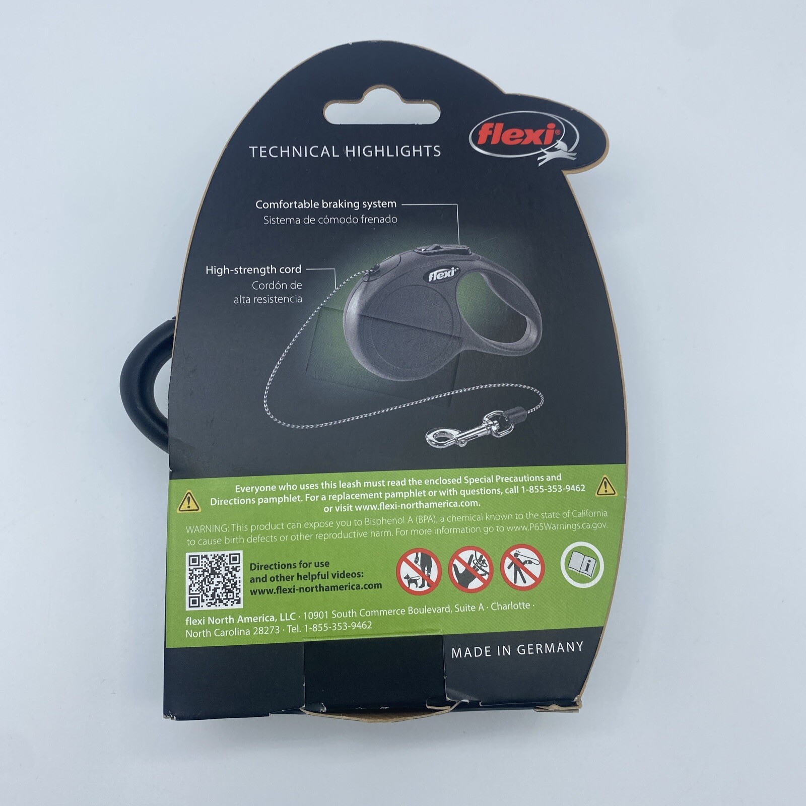 Flexi Classic Cord Retractable Leash XS For Small Dogs Up To 18 Lbs 10 Ft Black