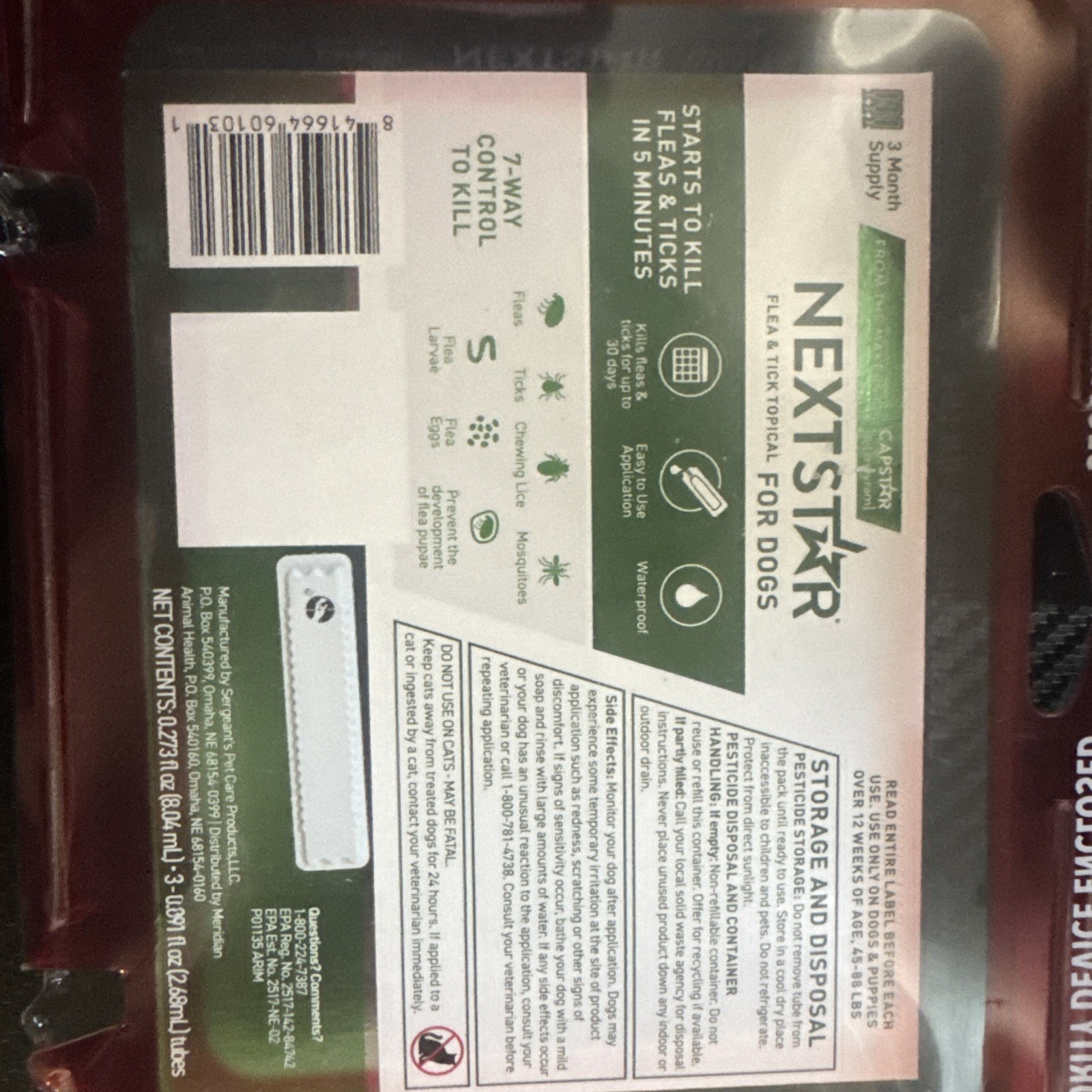 NEXTSTAR 60145 Flea and Tick Prevention for 45 to 88 lbs Dogs