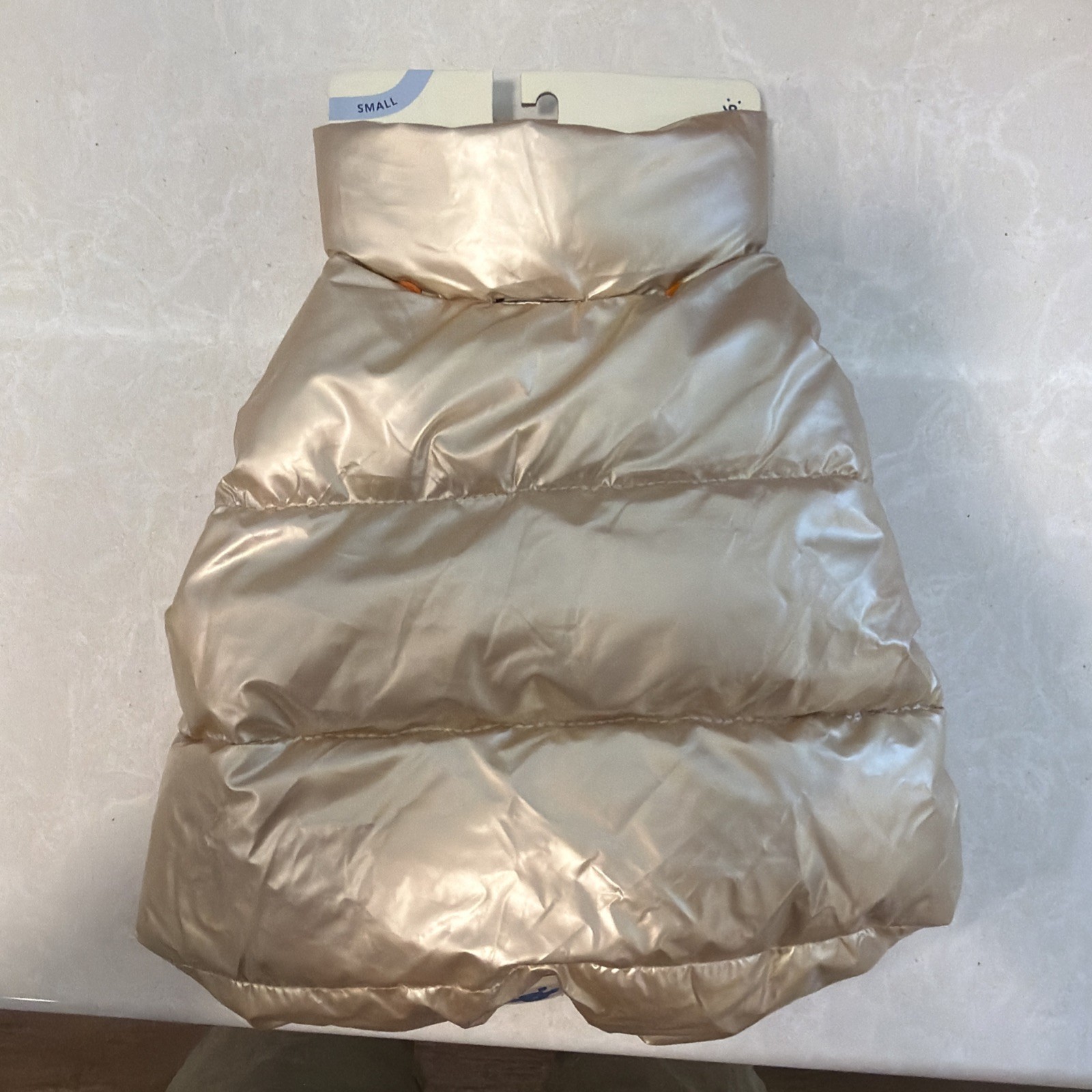 Oodles Small Champagne Puffer Jacket. Fits Dogs 10-18 Lbs. Brand NEW