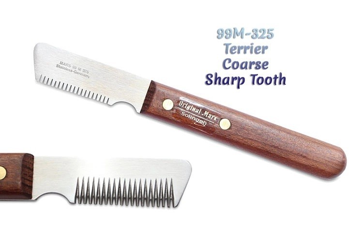 MARS 325 DOG“TERRIER“ STRIPPING KNIFE Carding Trimming Knive Hair Undercoat Coat