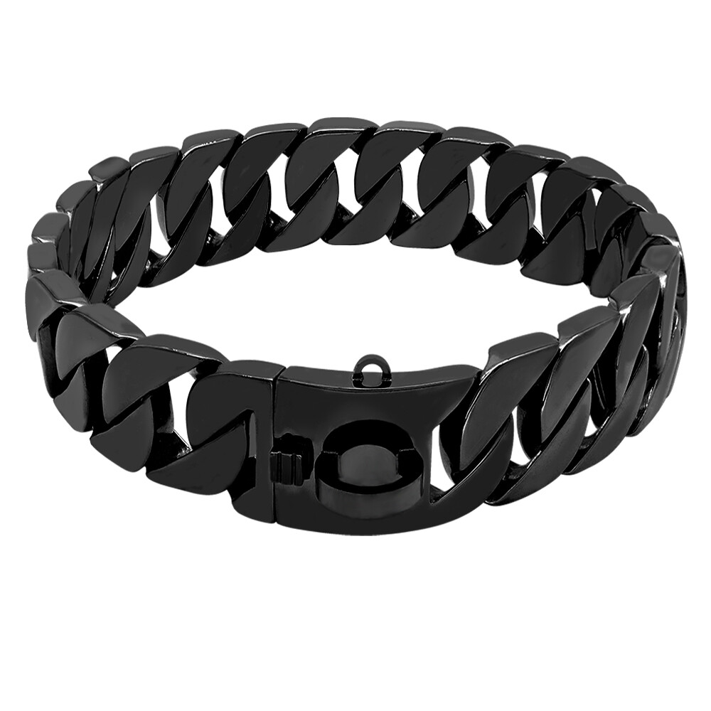 Duty Stainless Steel Cuban Link Big Dog Chain Collar with Buckle Strong Heavy