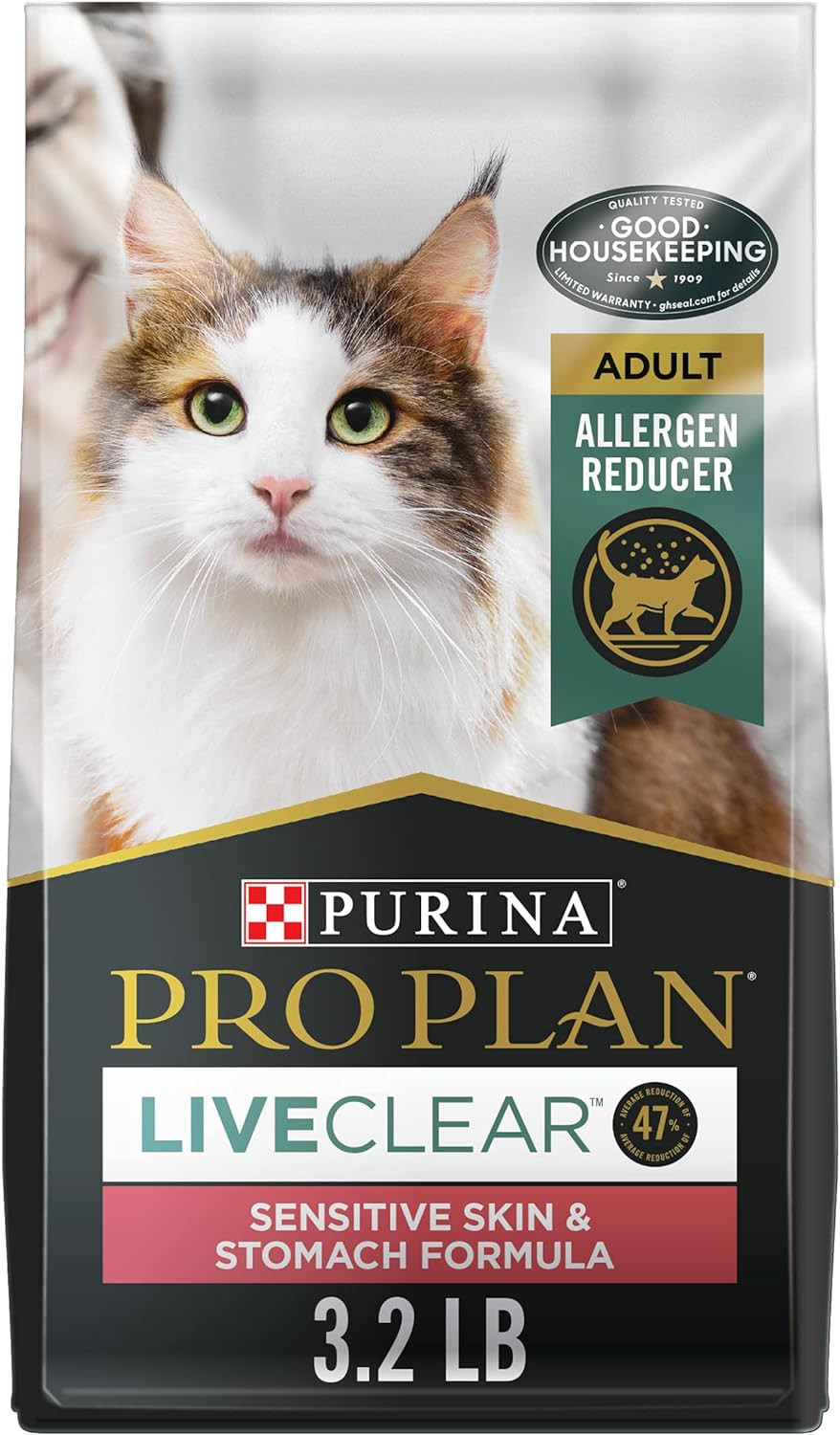 Purina Pro Plan Allergen Reducing, Sensitive Skin & Stomach, High Protein Cat