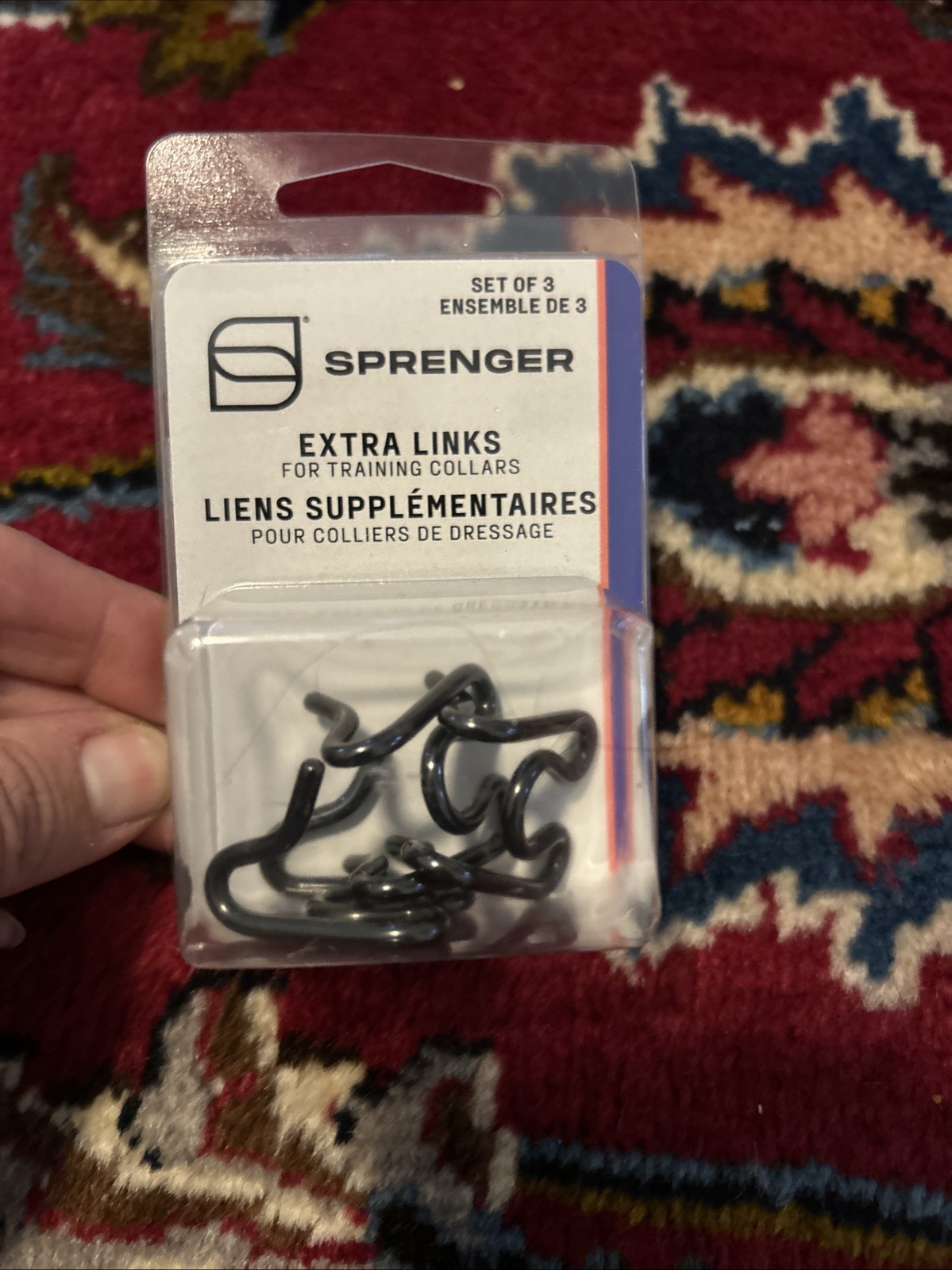 Herm Sprenger stainless Steel Short Middle Links 3.0mm Black 3-Pack NIB
