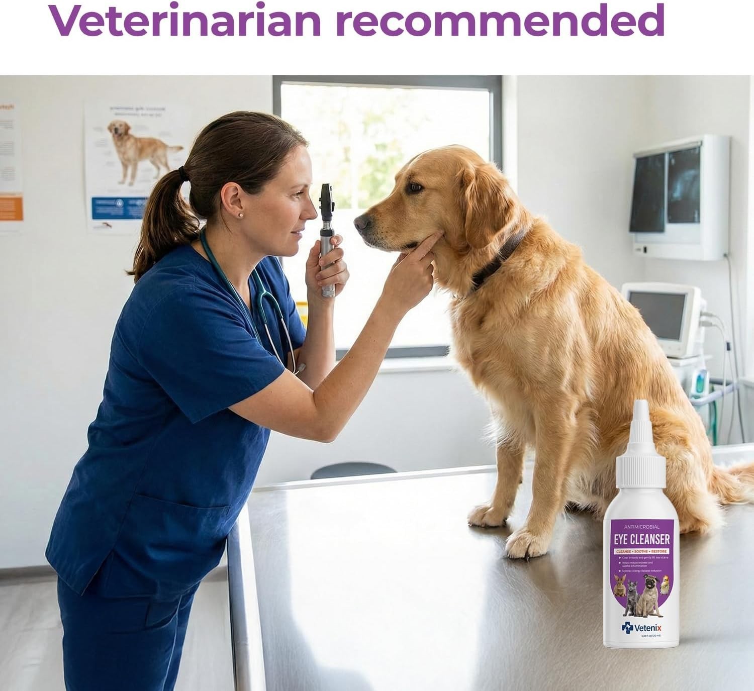 Eye Drops for Dogs and Cats to Flush and Soothe Eye Irritations 3.38 Ounces