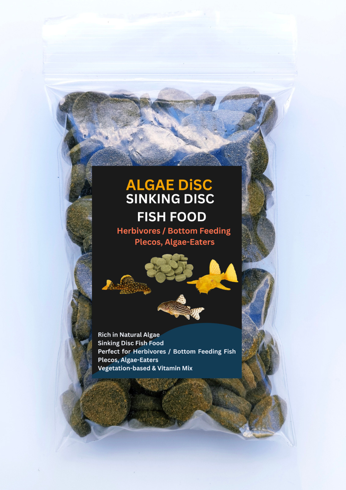 Algae Disc – Sinking Disc Diet for Aquatic Herbivores & Algae-Eaters
