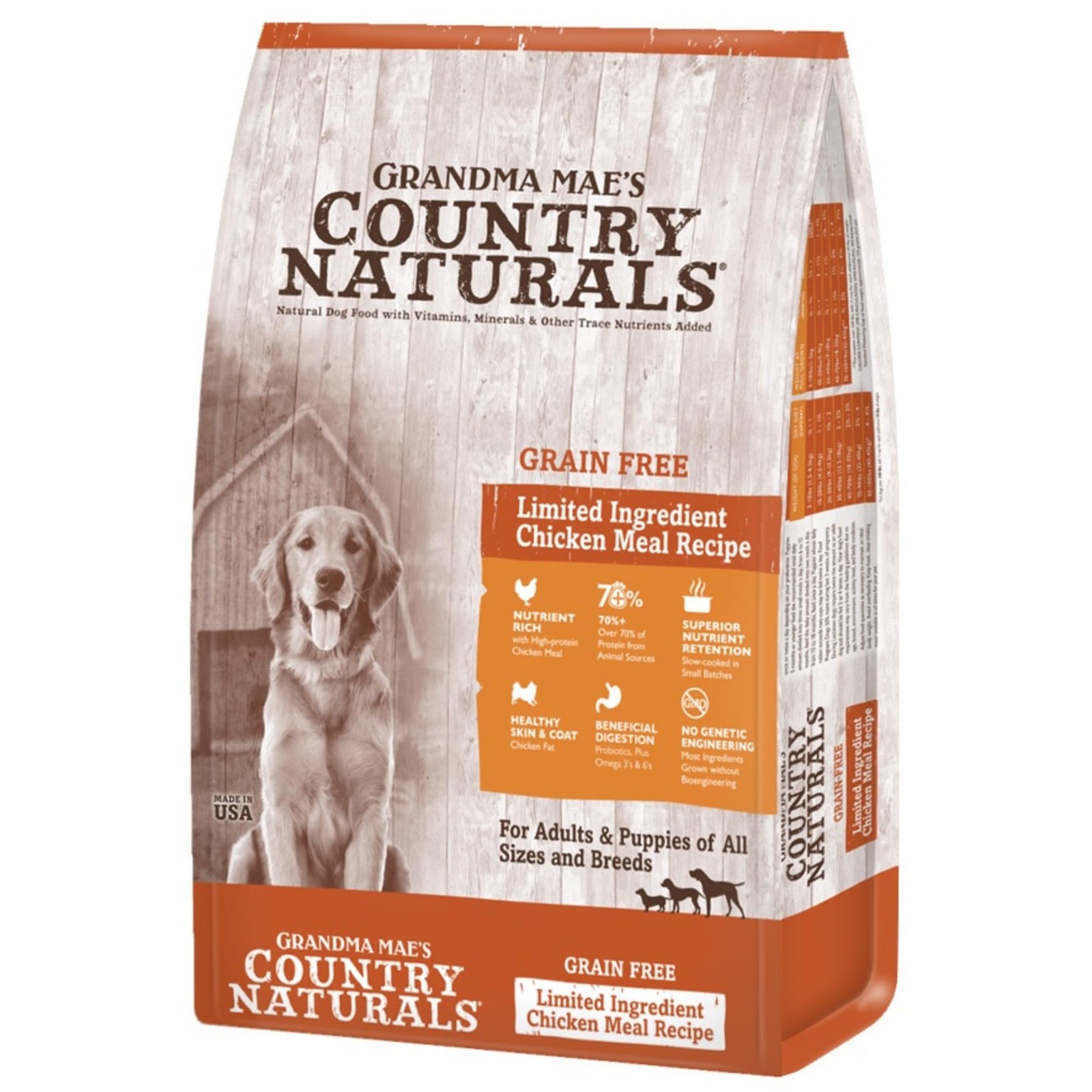 Grandma Mae’s Country Naturals Dry Dog Food, Grain Free Formula, Chicken, Slo…