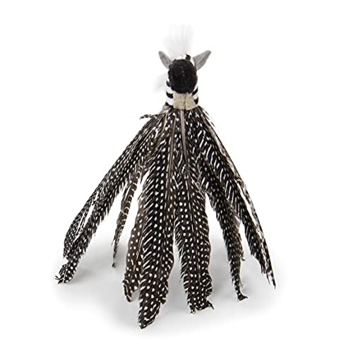 Petlinks HappyNip Zippy Zebra Feather Cat Toy, Contains Silvervine & Catnip –
