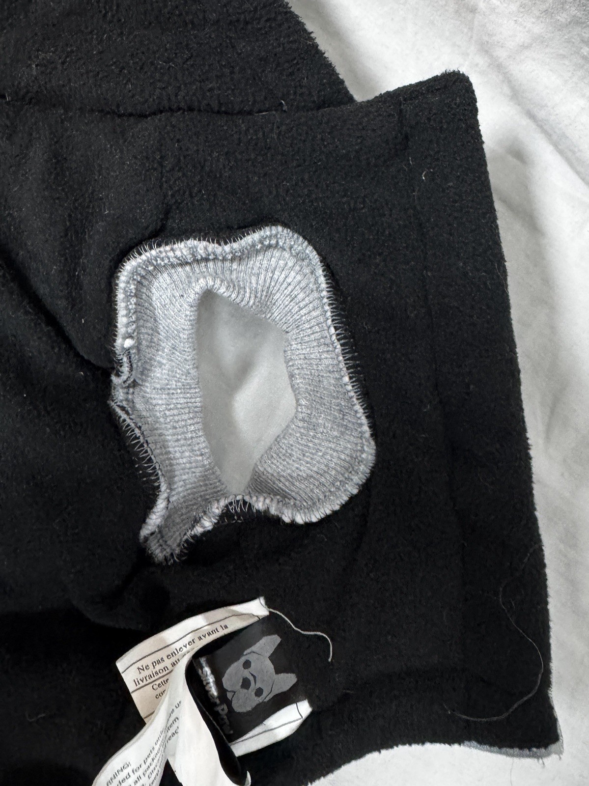 Silver Paw M Gray Black Dog Coat Jacket Hoodie D-Ring Leash Attachment