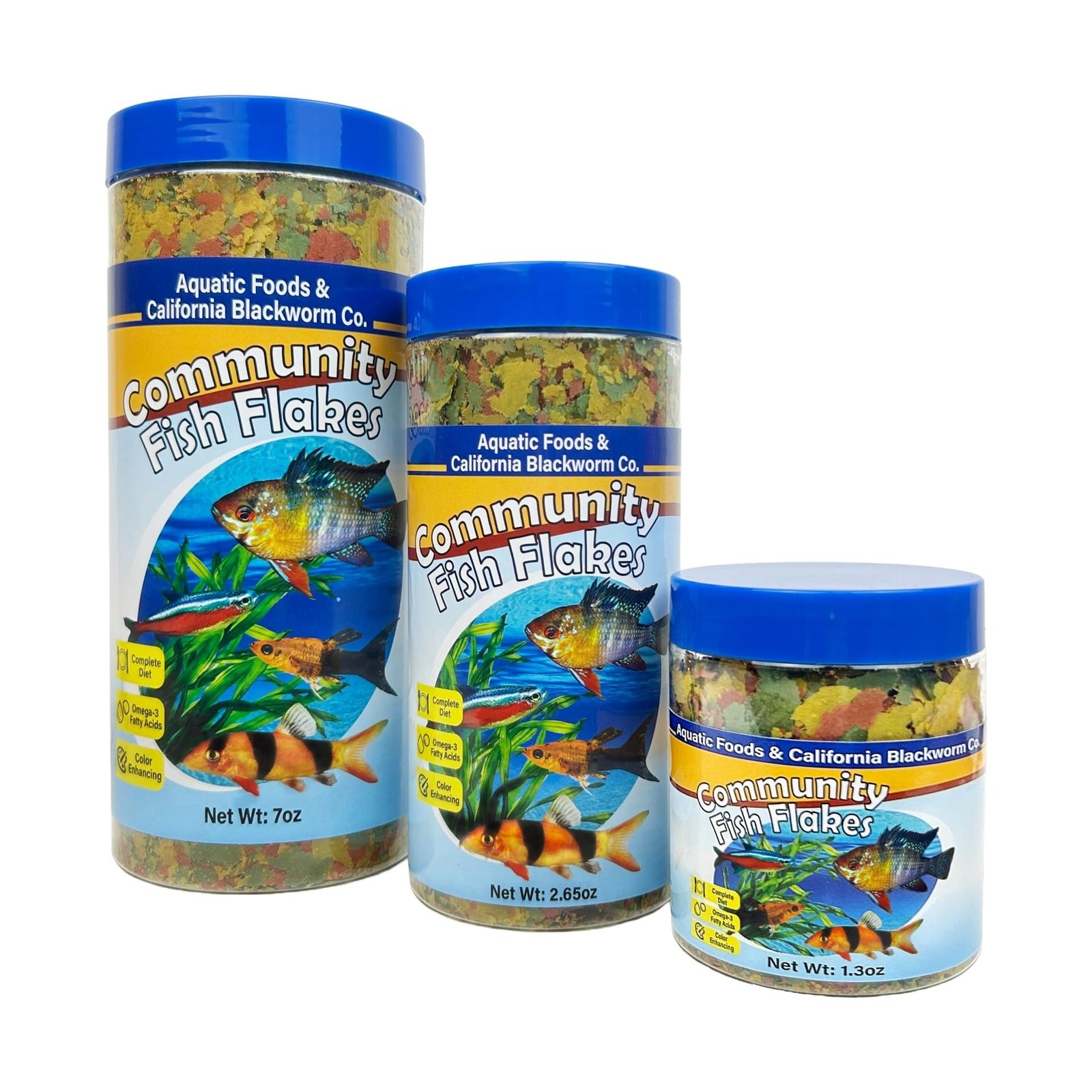 Aquatic Foods Inc. Community & Tropical Fish Flakes, for Angel Fish, Guppies,…