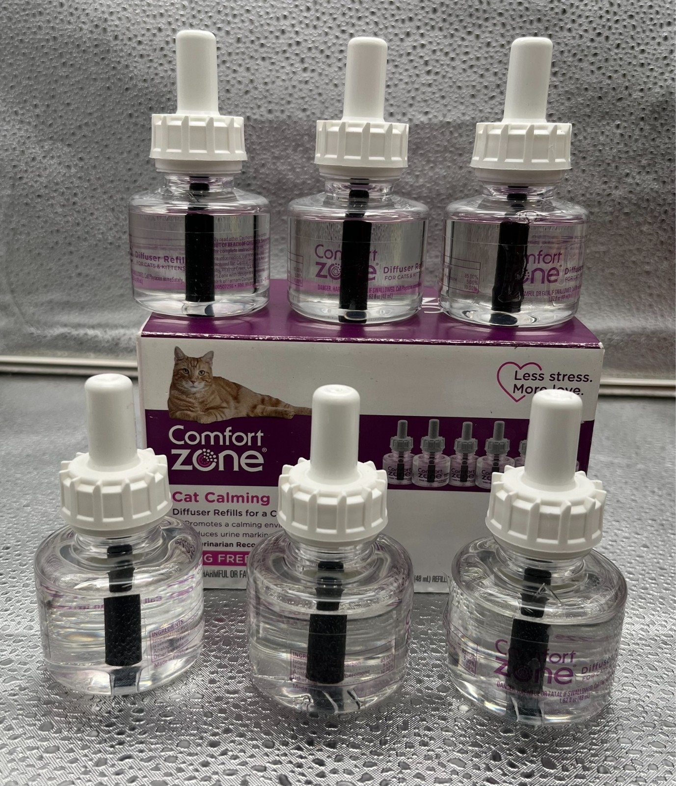 Comfort Zone Cat Calming Diffuser Refills Multi-Pack 30-day Each, 6 Pack, NEW