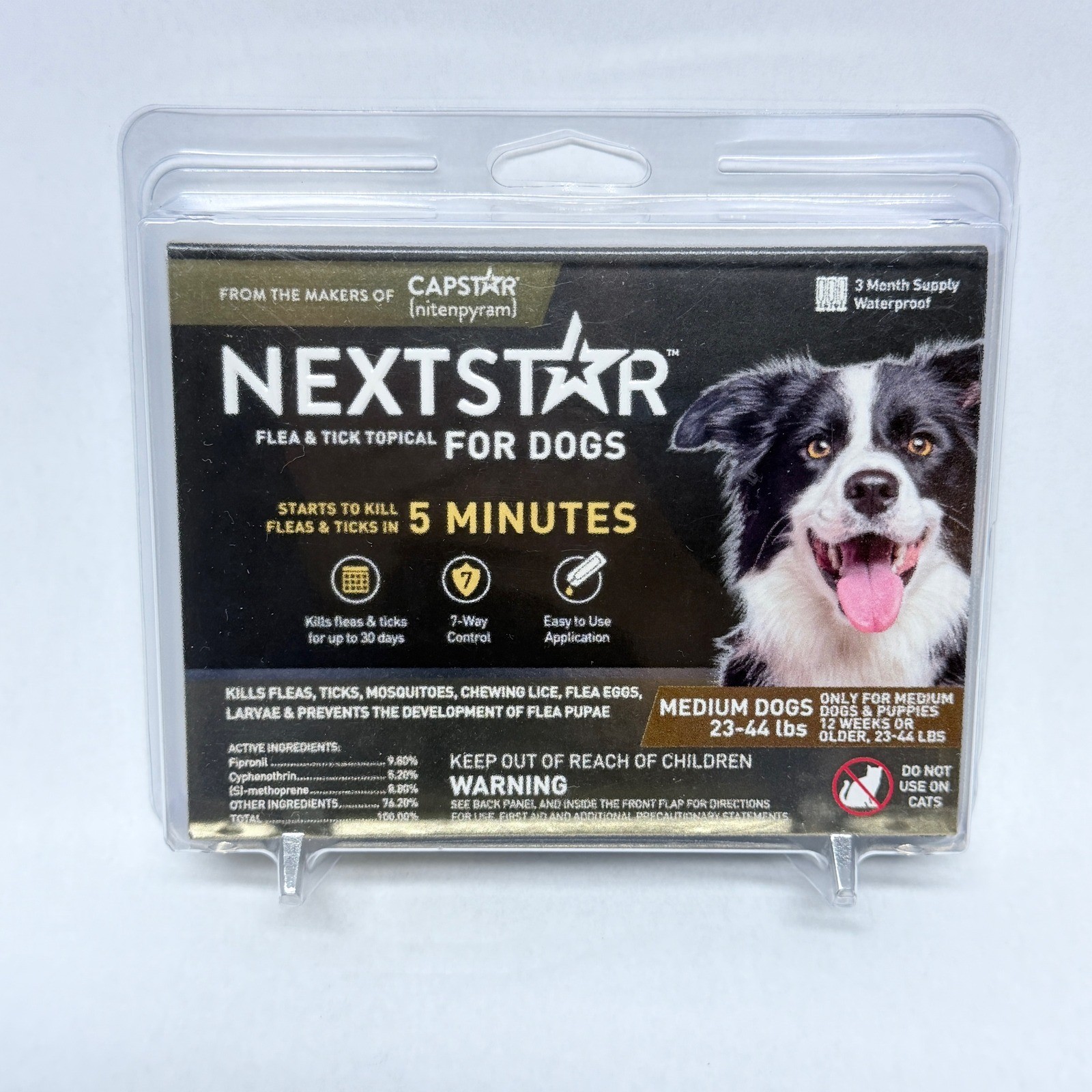 NextStar Flea and Tick Topical for Medium Dogs 23-44 lbs 3 Month Supply