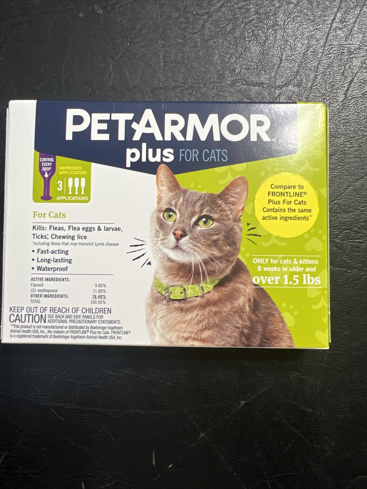 PET ARMOR PLUS Flea & Tick, Cats & Kittens OVER 1.5 LBS FREE SHIPPING!!