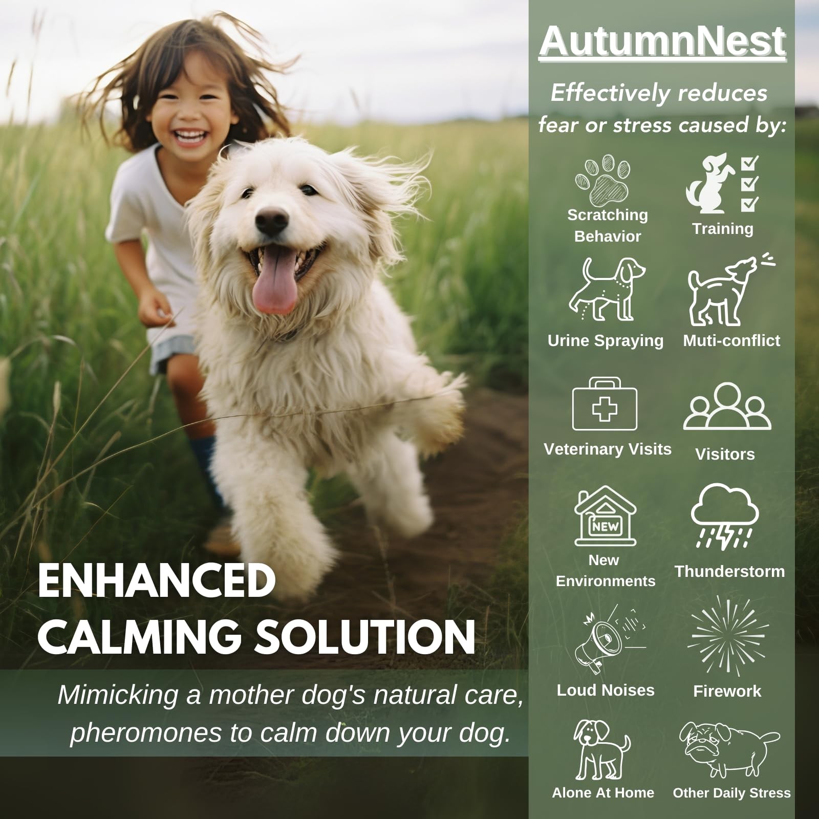Dog Pheromone Calming Diffuser Kit, Calming Diffuser for Dog (2 Plug-Ins & 4×…