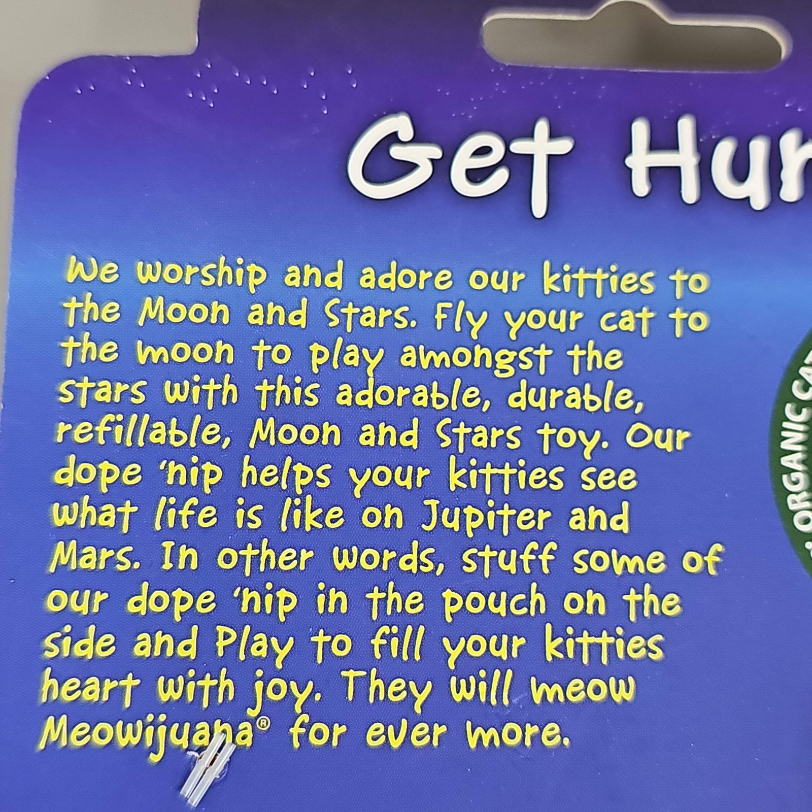 SMARTER PAW Meowijuana Organic Catnip Toy Get Hung Moon & Starts Cat Toy (New)