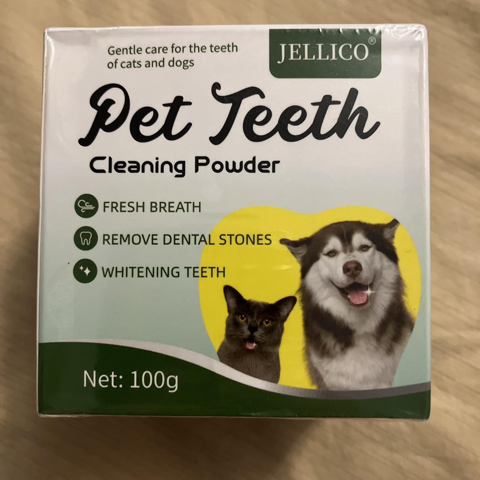 Jellico Pet Teeth Cleaning Powder For Cats And Dogs SEALED 100g
