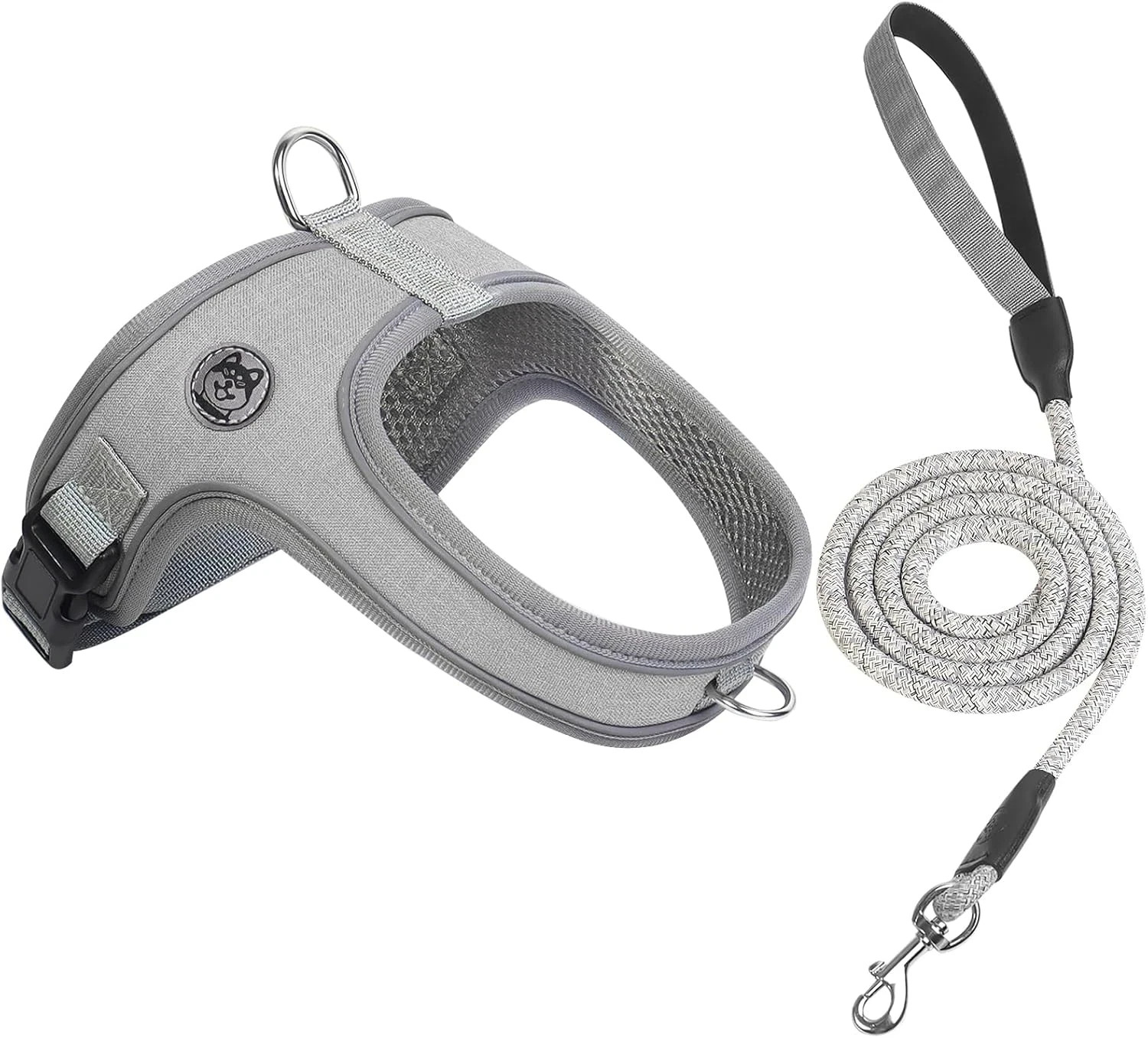 Dog Harness and Leash Set, No Pull Saddle Style Pet Harness, Breathable Mesh Adj