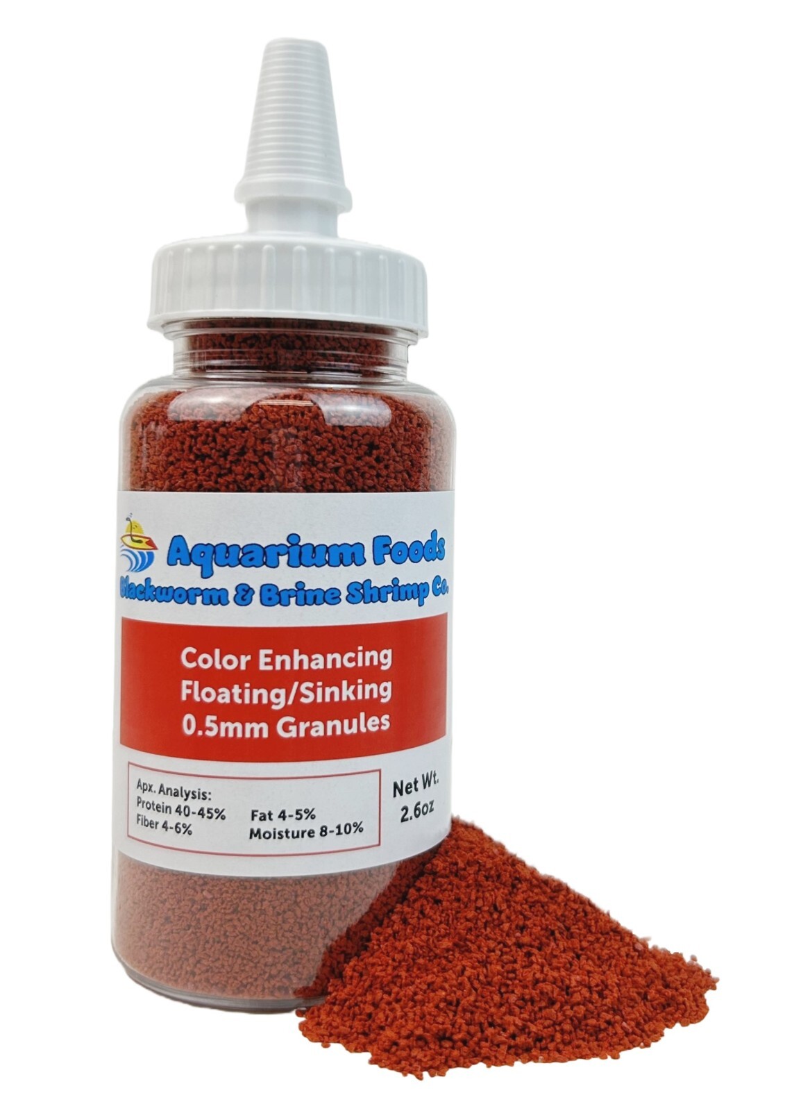 Community Granules 0.5mm Floating/Sinking Color Enhancing Granules. Bottle