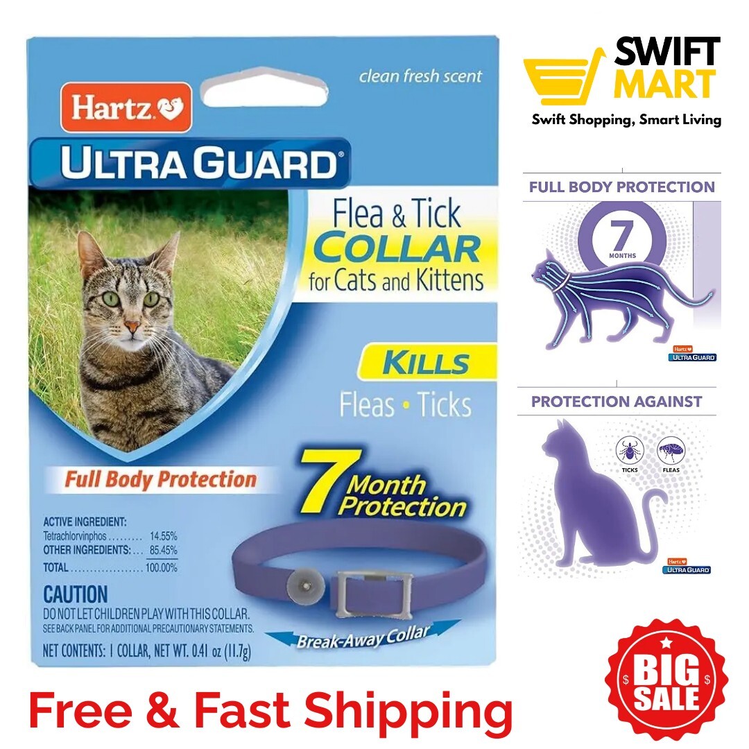 Hartz UltraGuard Purple Flea & Tick Collar for Cats and Kittens – 7 Month Protec