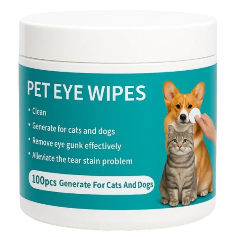 Dog Cat Eye Wipes 100pcs Tear Stain Remover Hypoallergenic Pet Eye Cleaner Pads