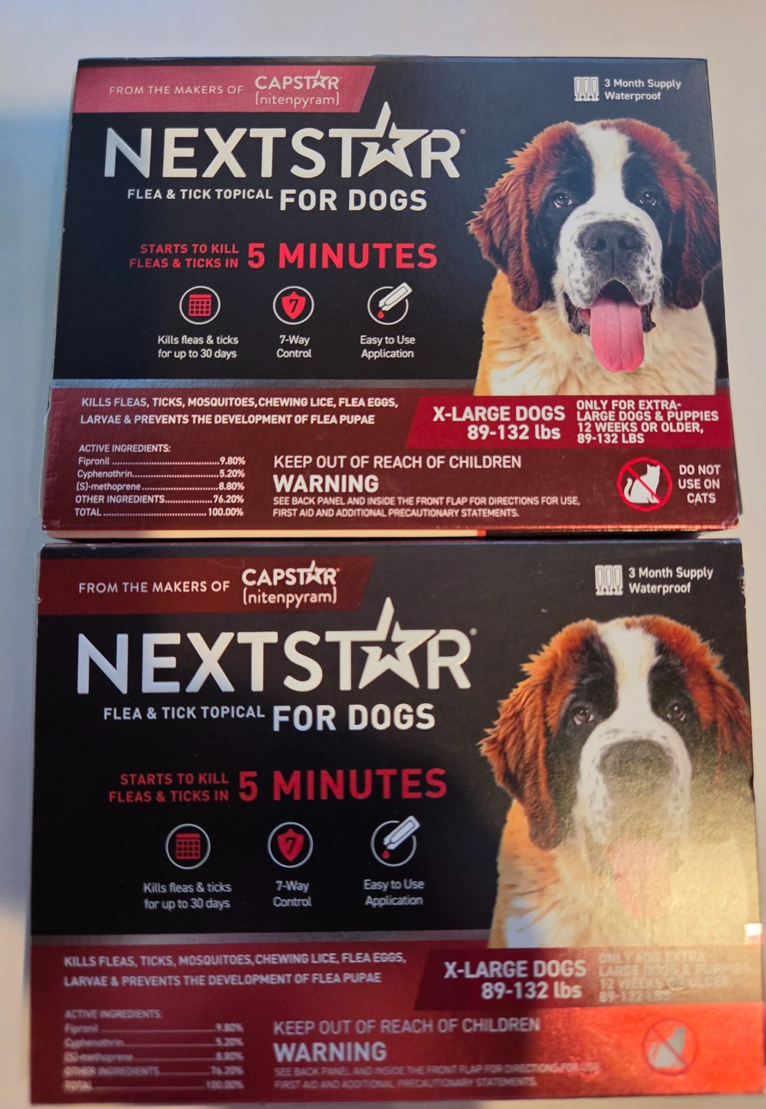 NextStar Flea & Tick Topical Treatment for Dogs X-Large Dogs 89-132lbs 6 Doses