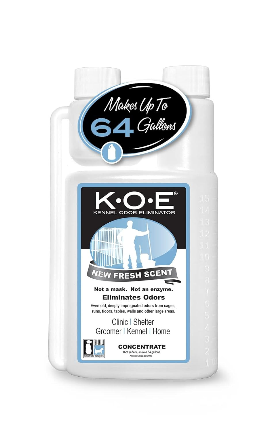 K.O.E Kennel Odor Eliminator Concentrate – for Cages, Runs & More – for Home & K