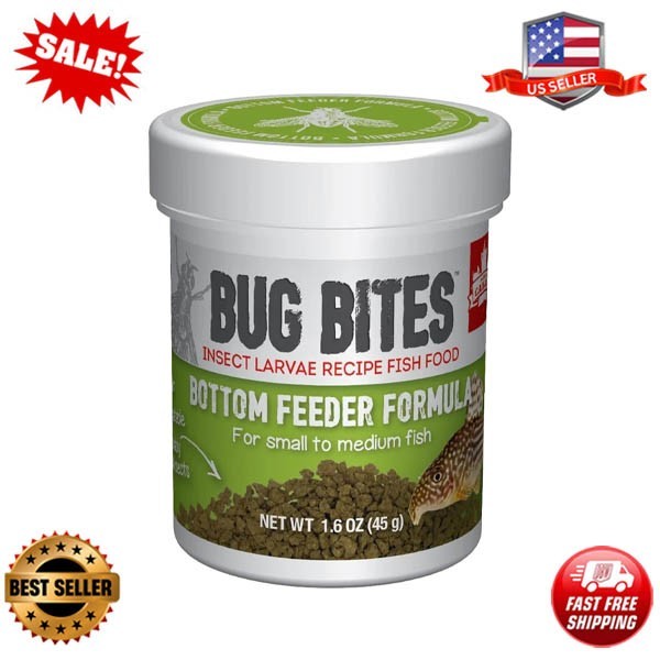 Bug Bites Bottom Feeder Fish Food, Granules for Small to Medium Sized Fish, 1.60