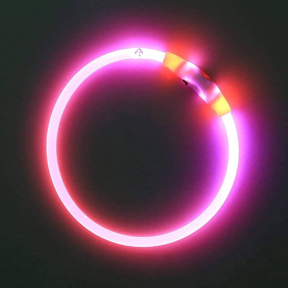 Rechargeable LED Dog Collar – Waterproof Lighted Safety Collar for Night Walks