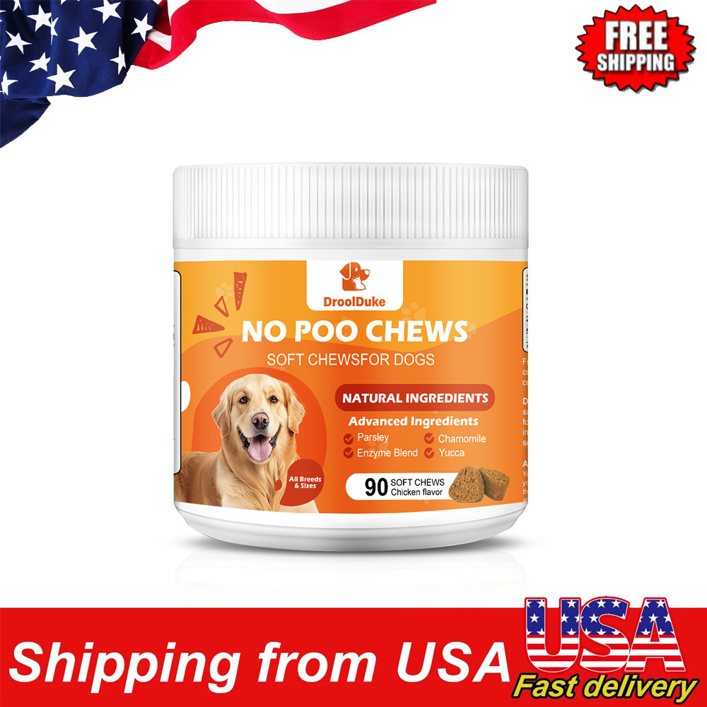 No Poo Chews for Dogs Stop Poop Eating Behavior Probiotics Digestive – 90 Chews