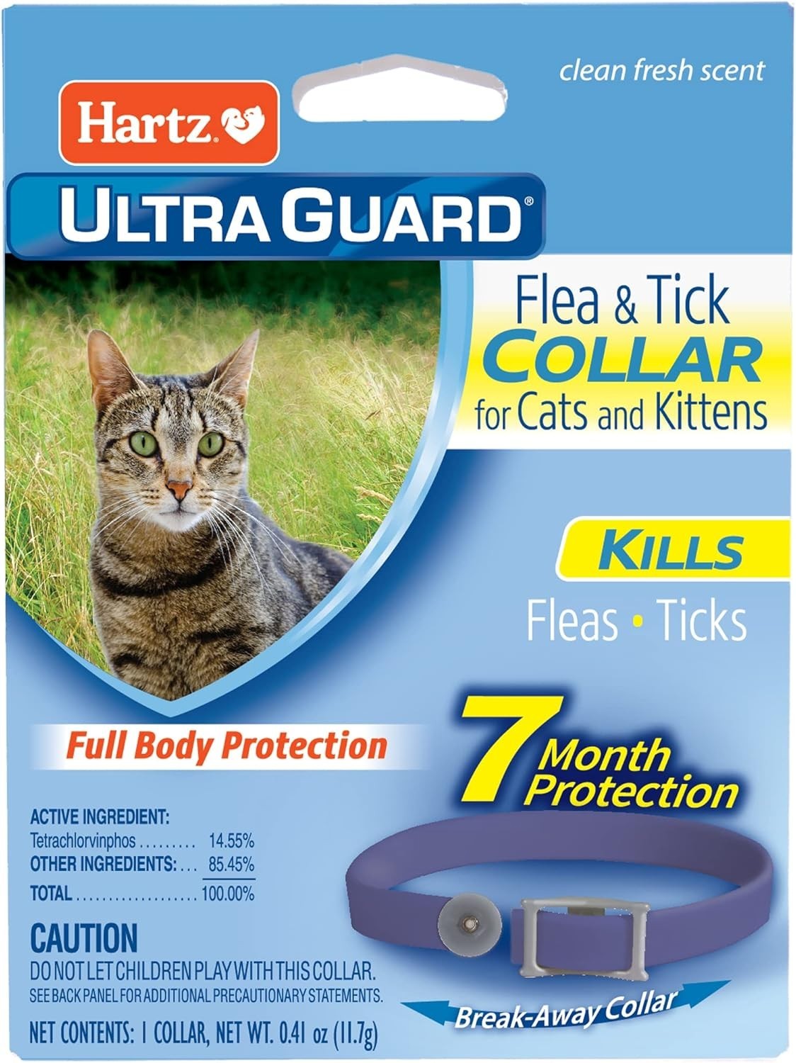Hartz UltraGuard Flea & Tick Collar for Cats & Kittens 7 Months Protection, 1ct*