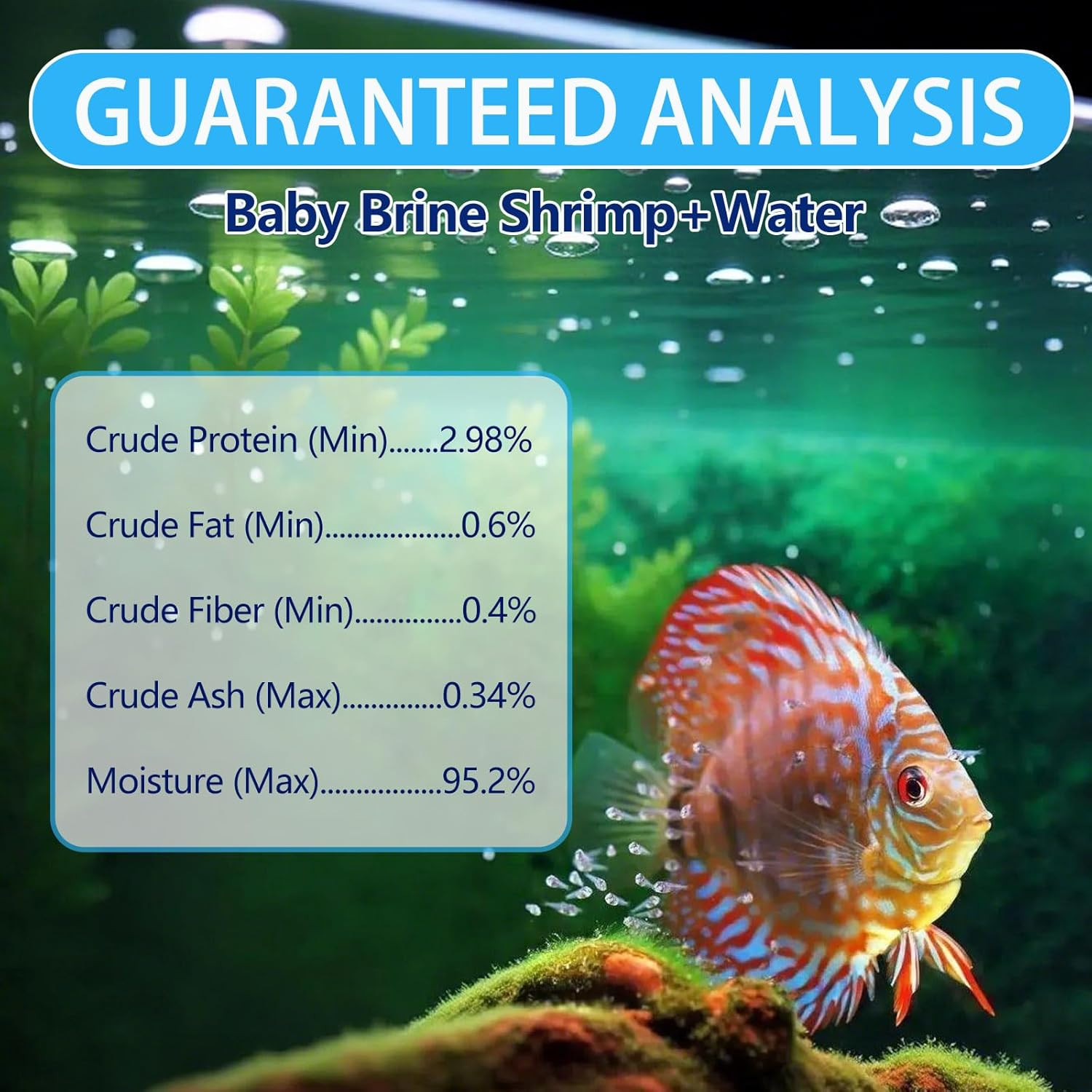 Instant Baby Brine Shrimp Fish Food, No Hatch High Protein Fry Food with Astaxan