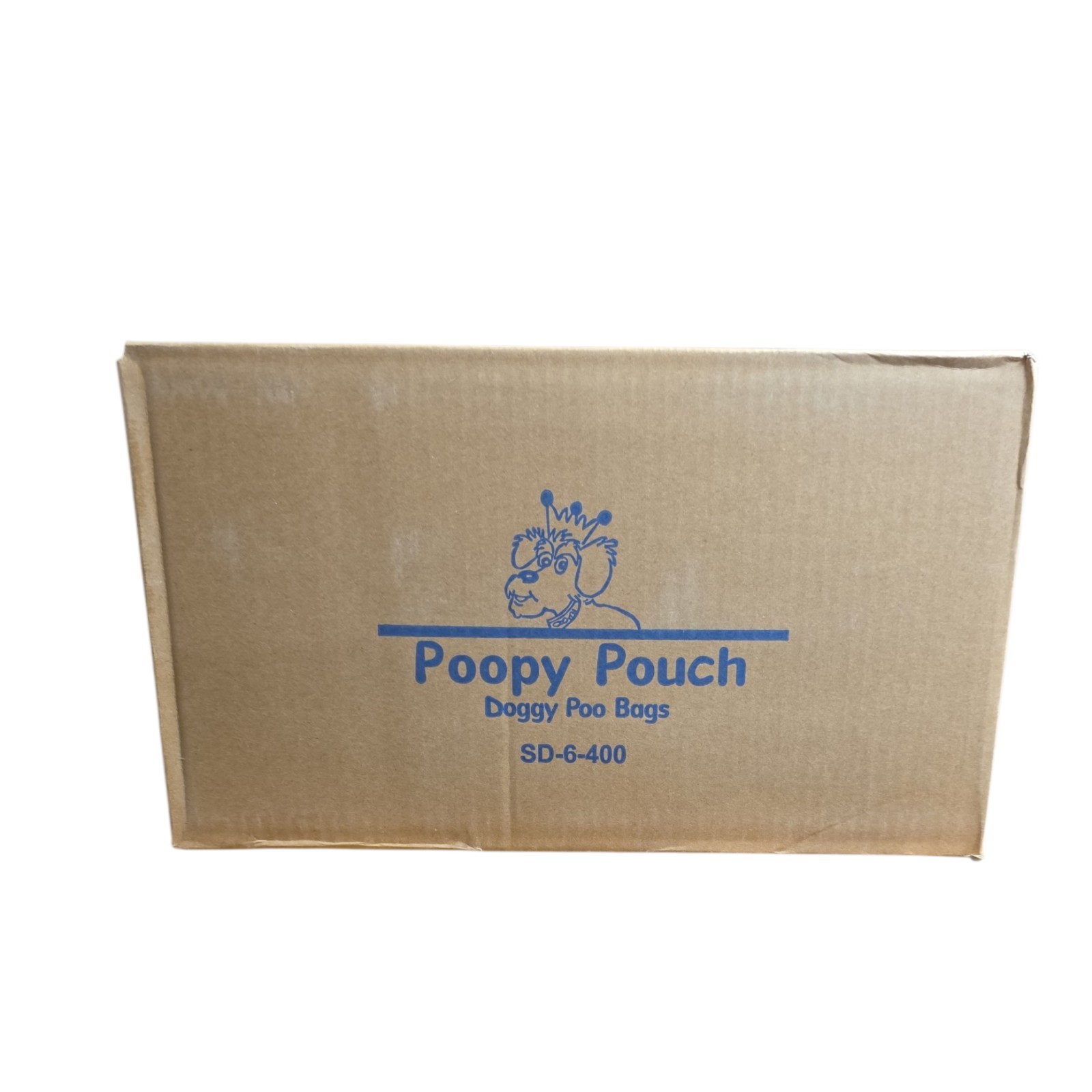 NEW BOX 6 ROLLS POOPY POUCH TIE-HANDLE PET WASTE BAGS (SD-6-400) DOOGY POO BAGS