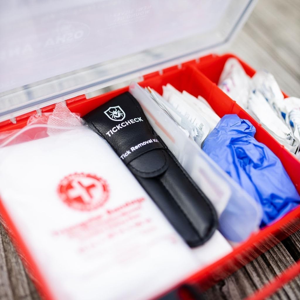 Premium Tick Remover Kit Stainless Steel Tick Remover + Tweezers, Leather Ca…