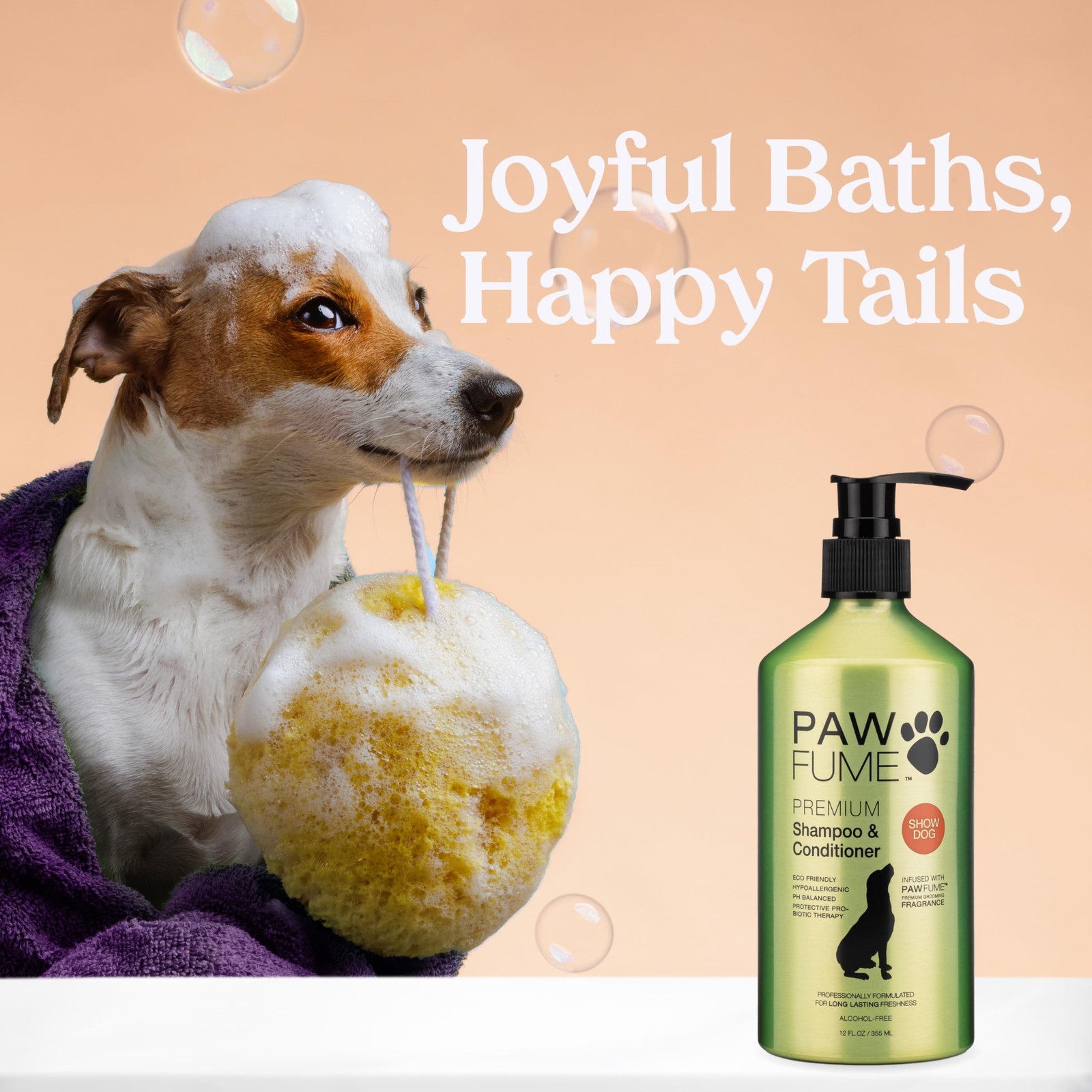 PAWFUME Deshedding Dog Shampoo and Conditioner, Show Dog, 1-Pack – Nourish & …