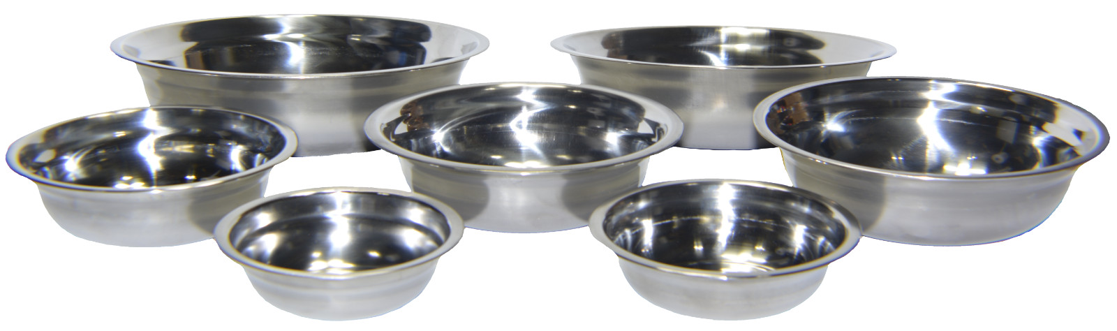 Set of 2 Dog Cat Pet Bowl Dish Metal STAINLESS STEEL New L XL XXL M S XS XXS New