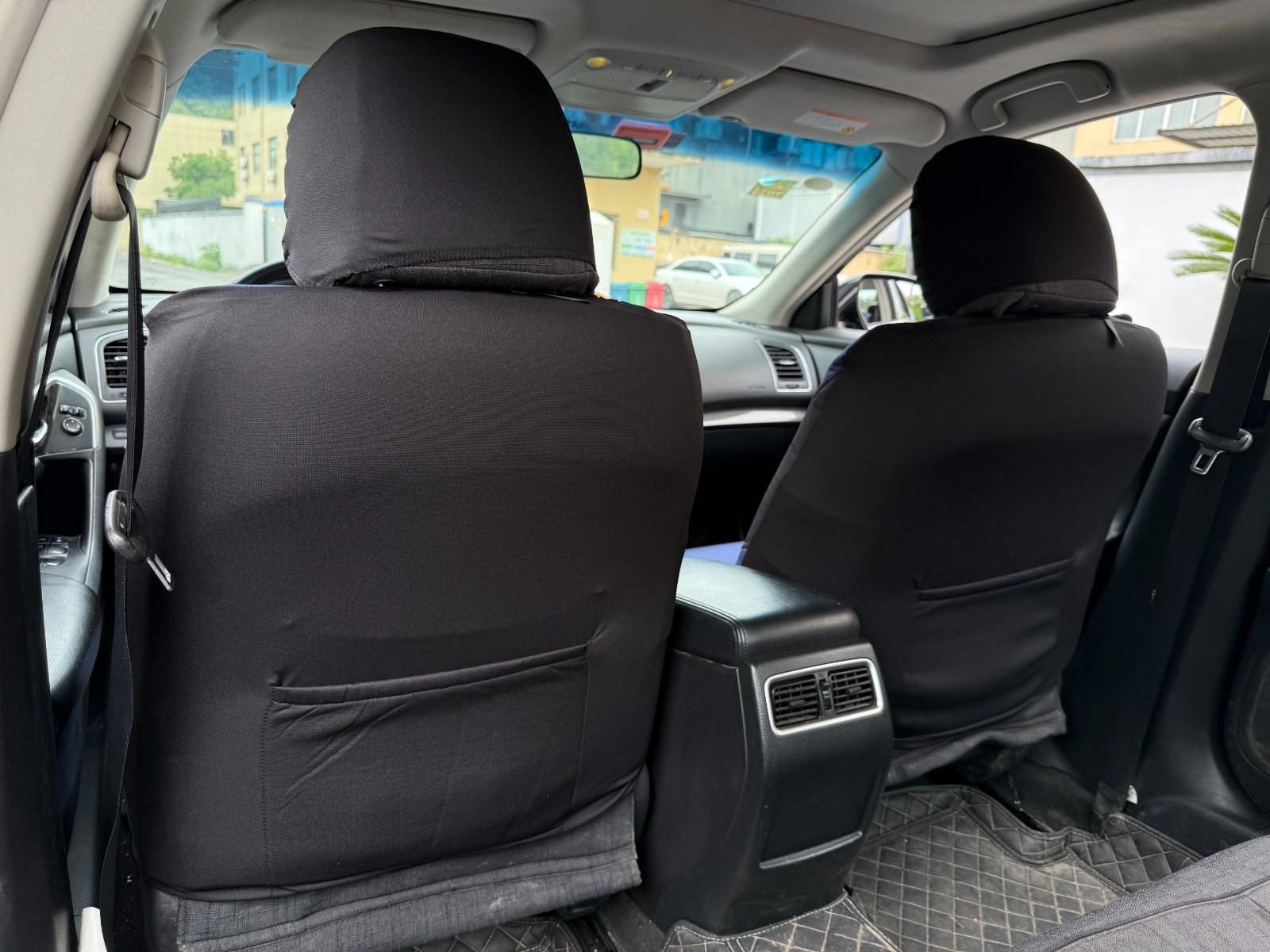 For Hyundai Kona 2018-Now Car Front Seat Covers Protectos Waterproof Canvas 2PCS