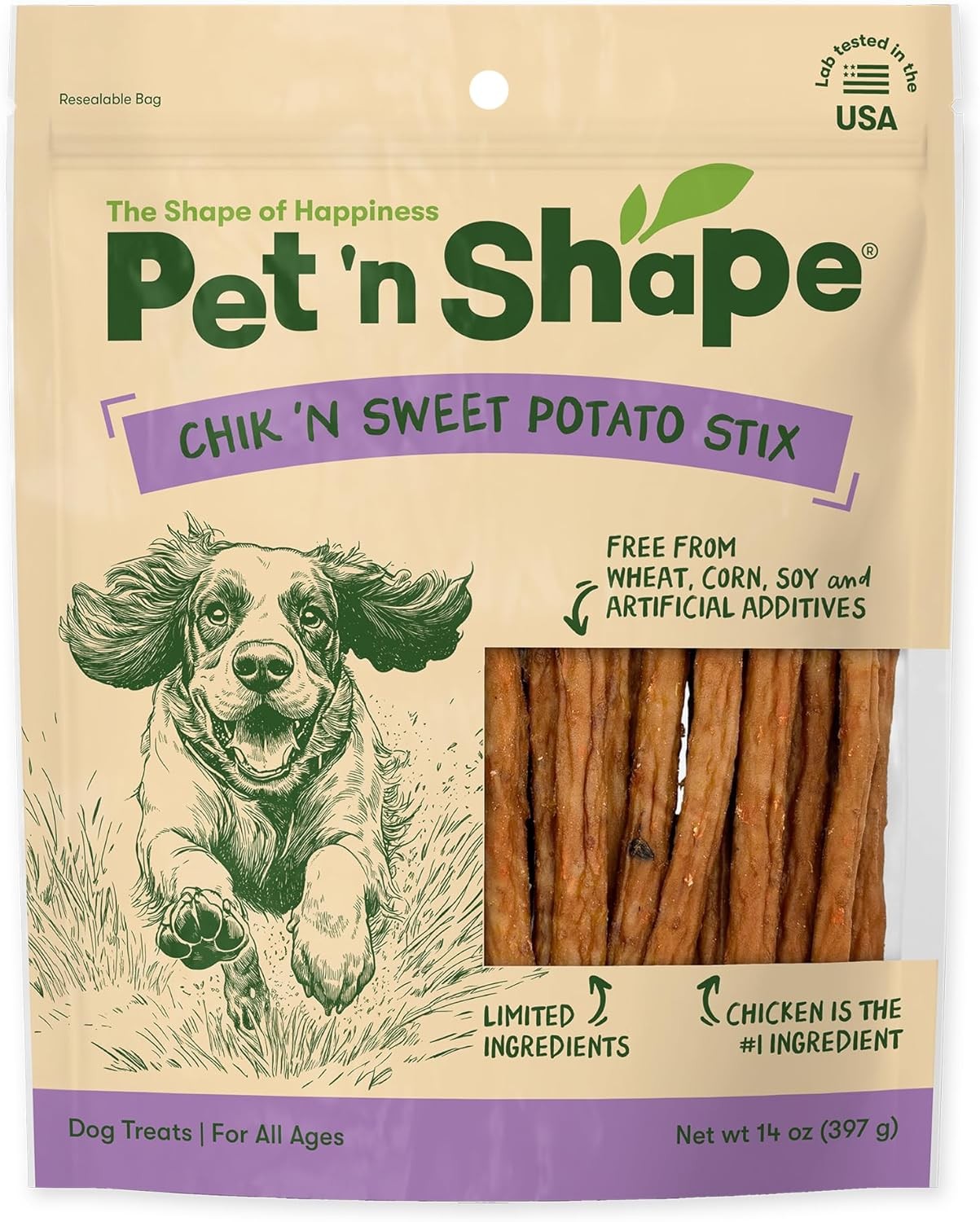 Pet ’n Shape Chik ’n Sweet Potato Stix Dog Treats ?C Made and Sourced in the USA