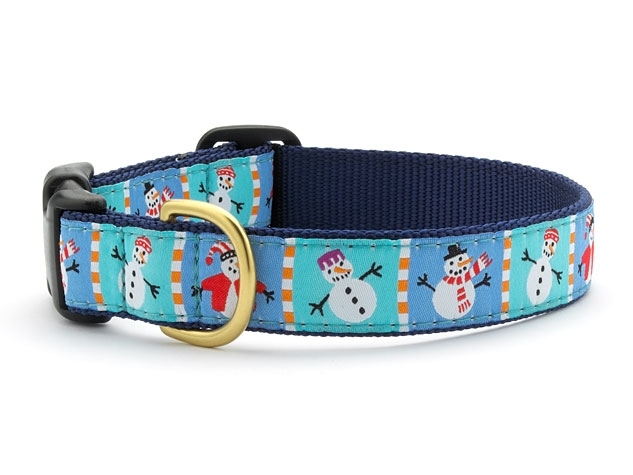 Up Country Dog Collar Snowman Design Adjustable Made In USA XS S M L XL XXL