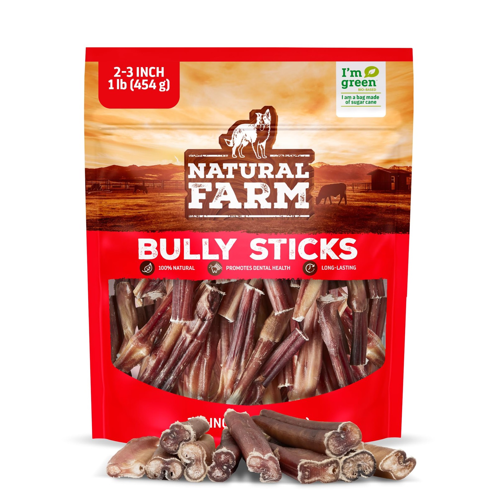 Odor Free Bully Sticks 2-3″ for Dogs – 100% Beef, Non-GMO, Grain-Free Chews