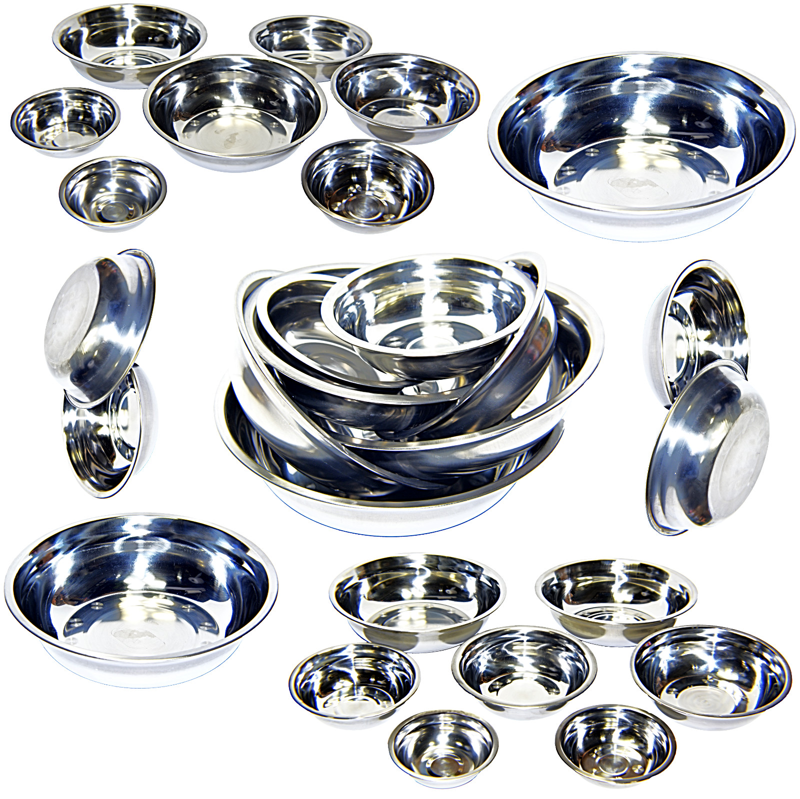Set of 2 Dog Cat Pet Bowl Dish Metal STAINLESS STEEL New L XL XXL M S XS XXS New