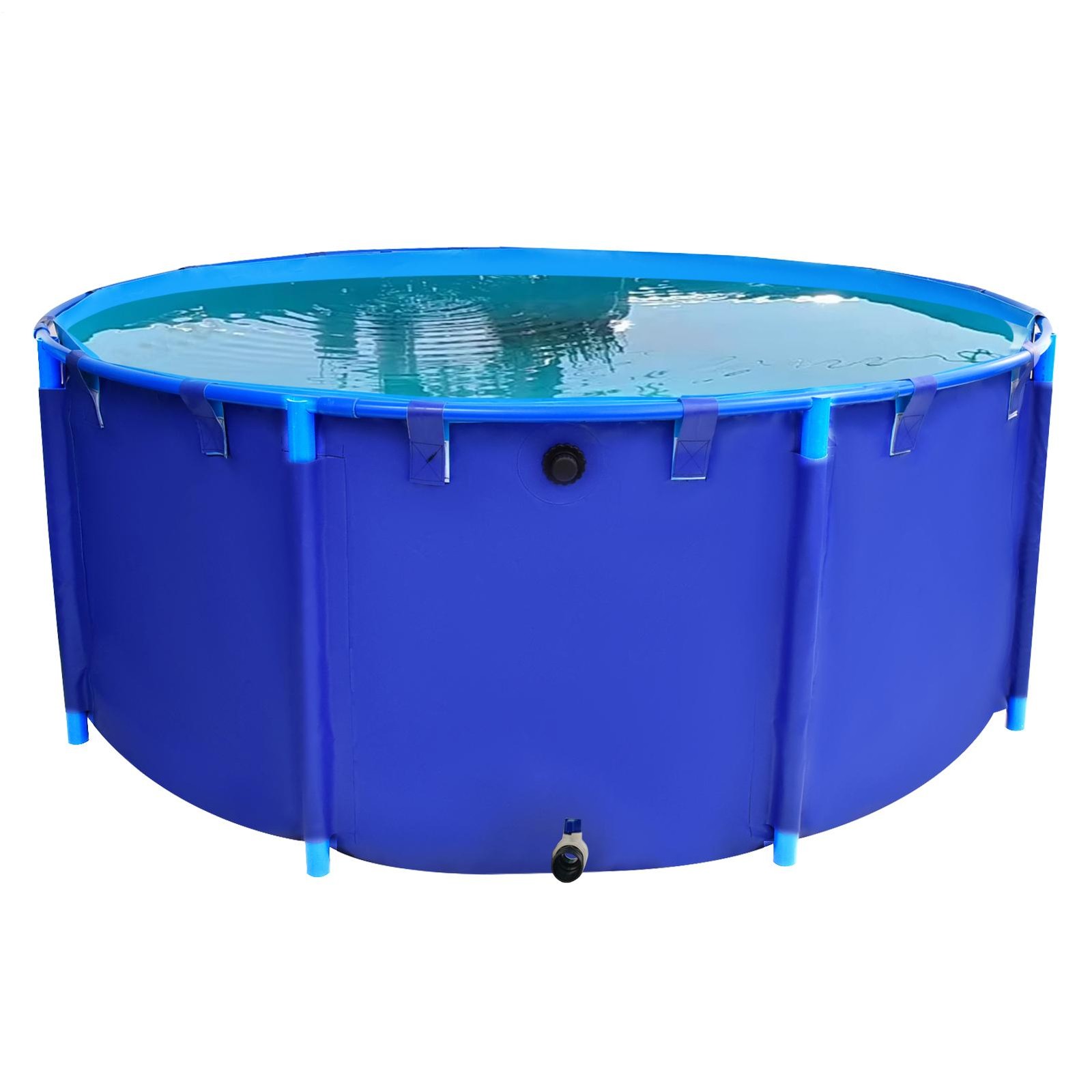 634 Gal Pool Ground Canvas Fish Pond Circular Pool Large for Outdoor