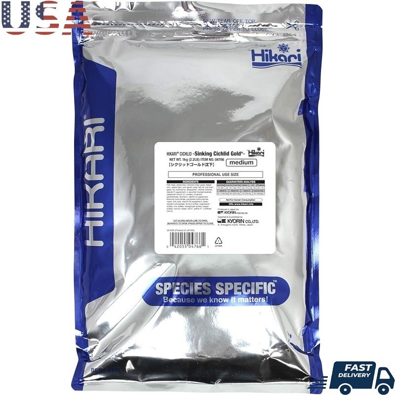 Sinking Pellet Fish Food High Astaxanthin Immune System Tropical Fish Colors New